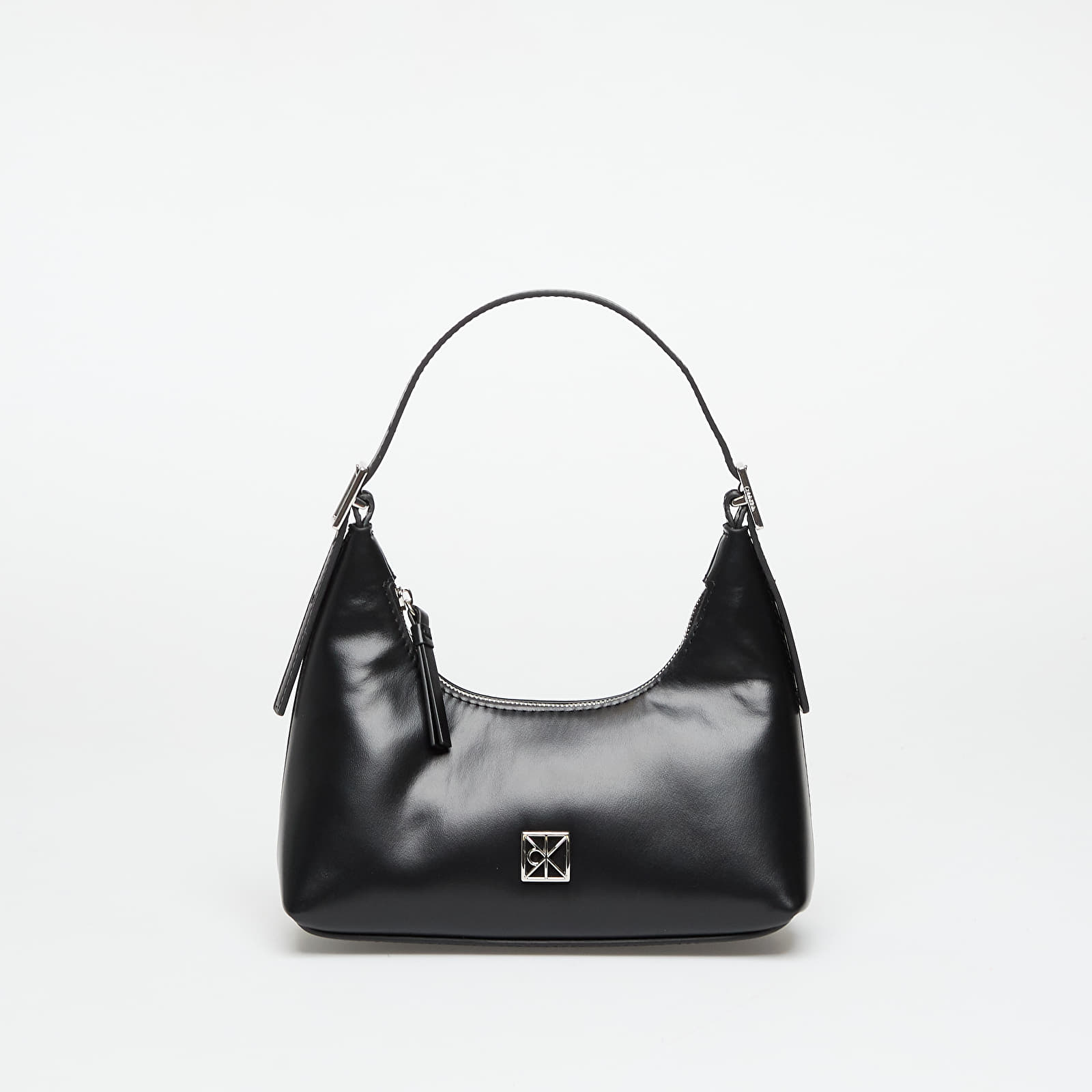 Torby przez ramię Calvin Klein Emblem Hw Leather Mini Shoulder Bag Black
