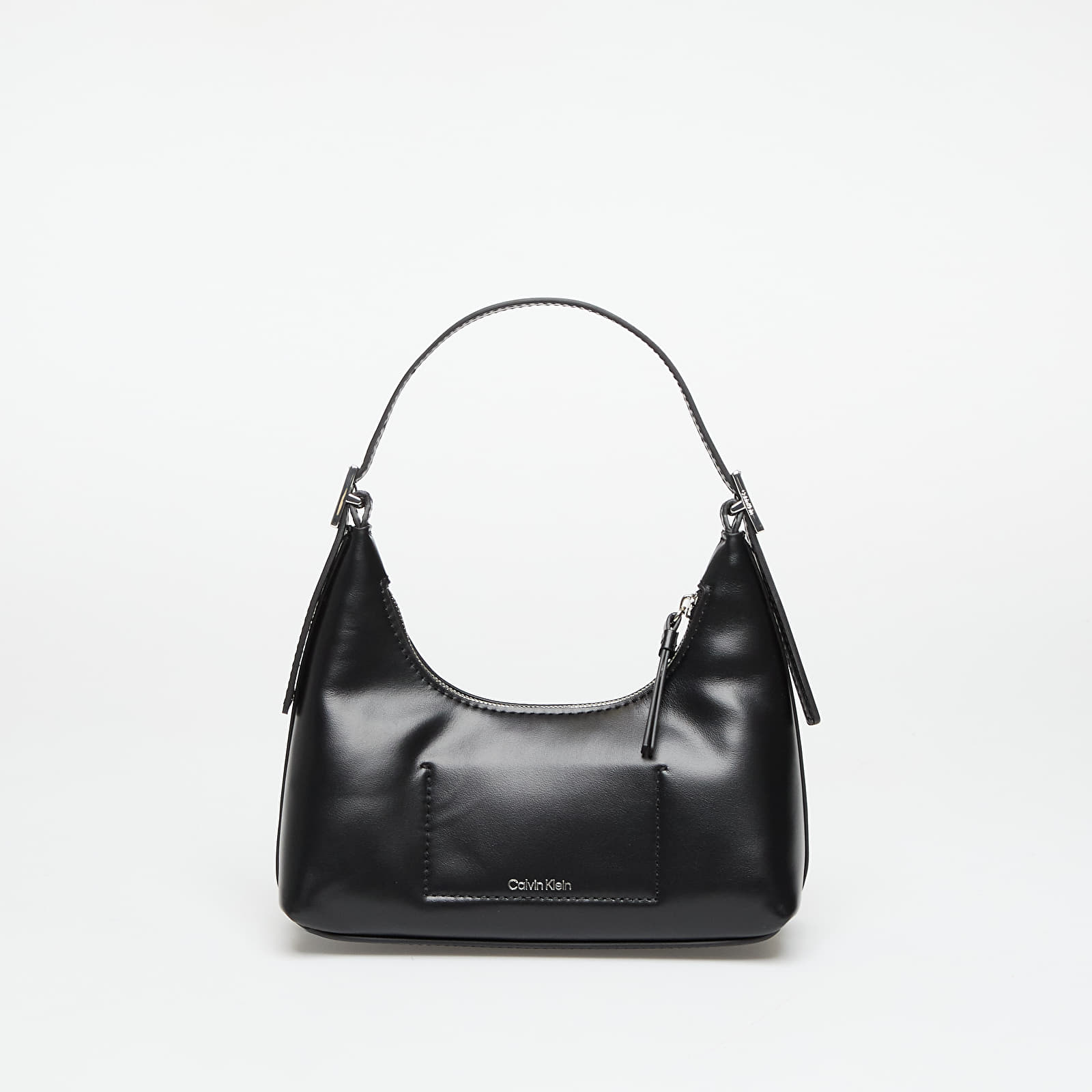 Torby przez ramię Calvin Klein Emblem Hw Leather Mini Shoulder Bag Black