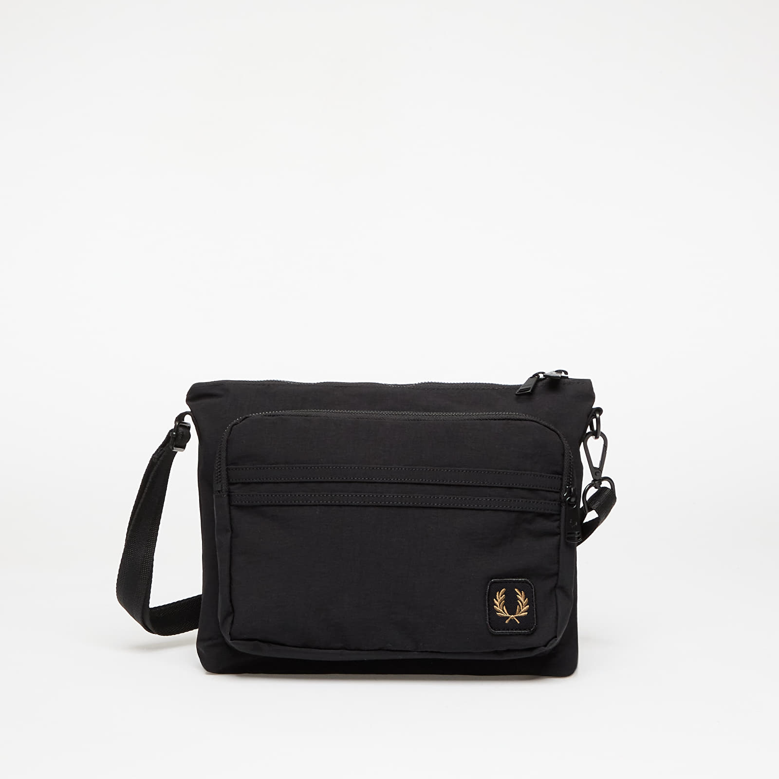 Ristilaukut FRED PERRY Nylon Badge Crossbody Bag Black