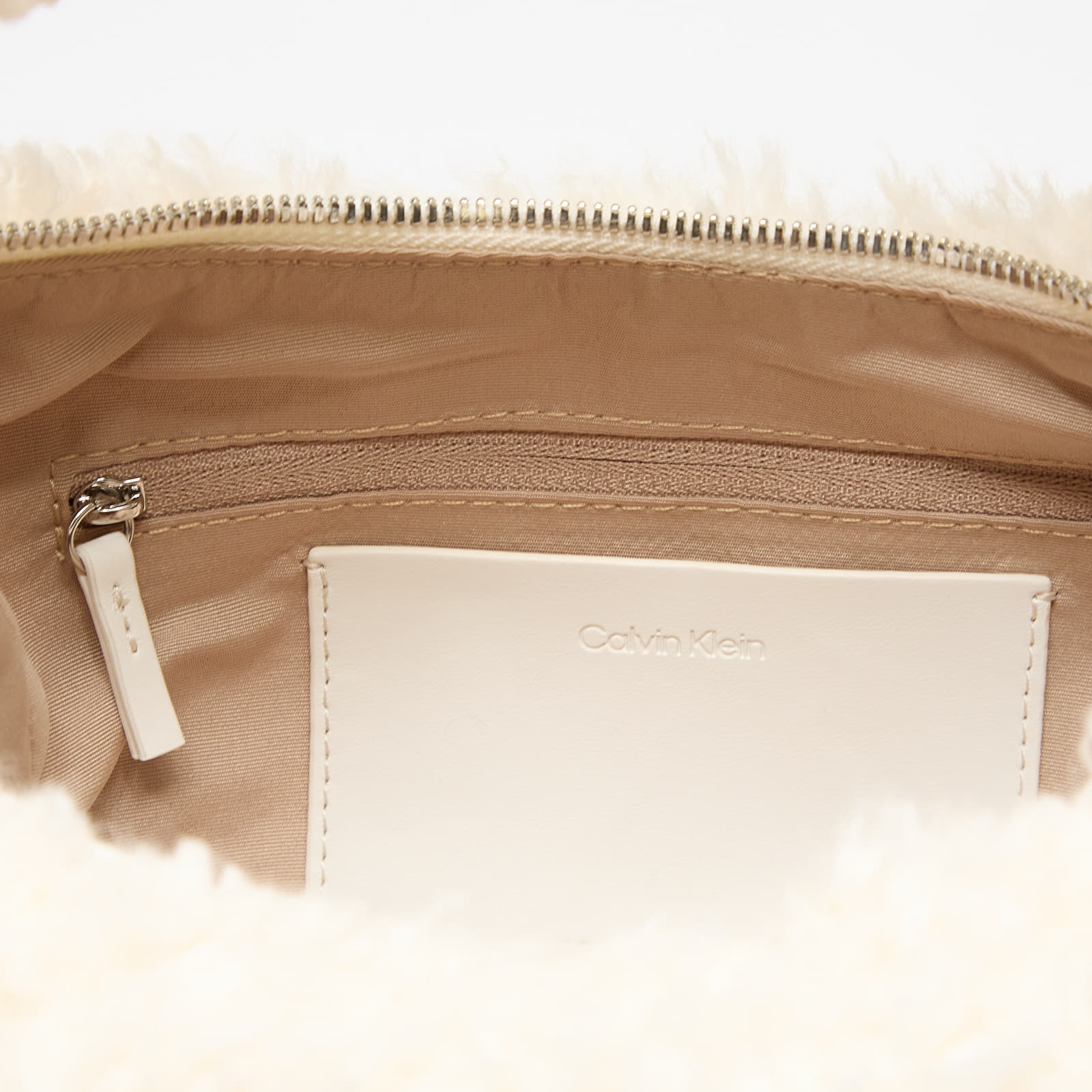 Torby przez ramię Calvin Klein Sherpa Ck Zip Puller Crossover Beige