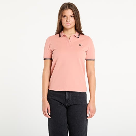 FRED PERRY Twin Tipped Shirt Blossom Pink/ Anchor Grey/ Black