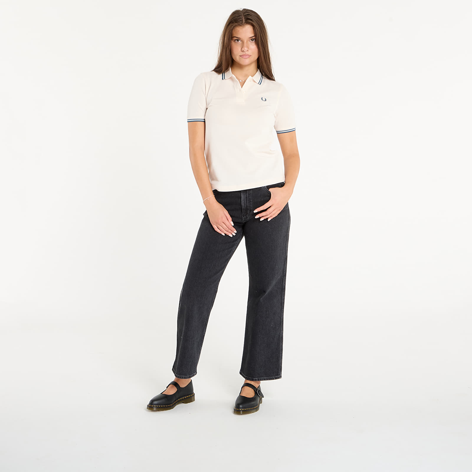 Női pólók  FRED PERRY Twin Tipped Fred Perry Shirt Silky Peach/ Dark Petrol