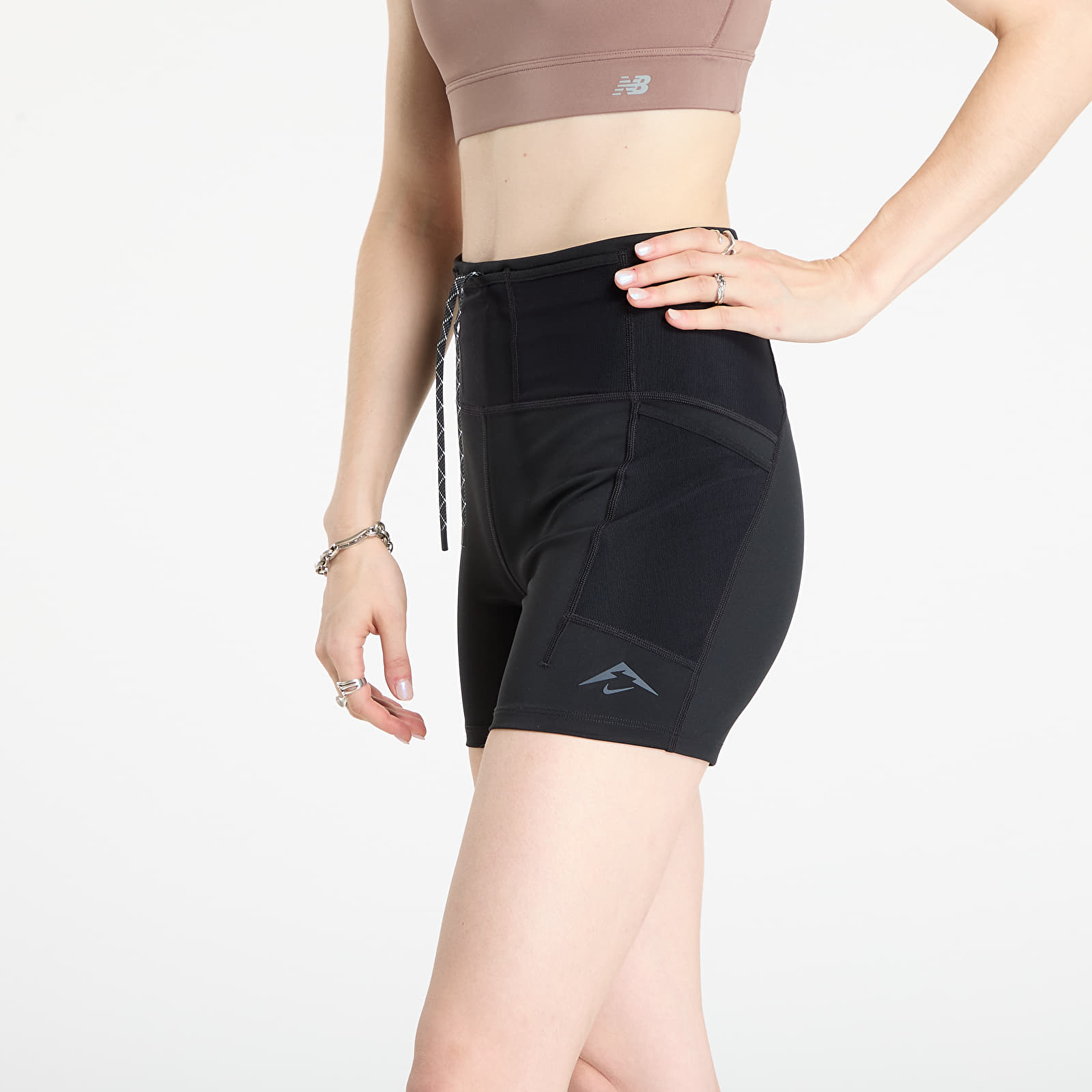 Szorty Nike Trail Women's Dri-FIT High-Waisted 4" Tight Running Shorts Black/ Black