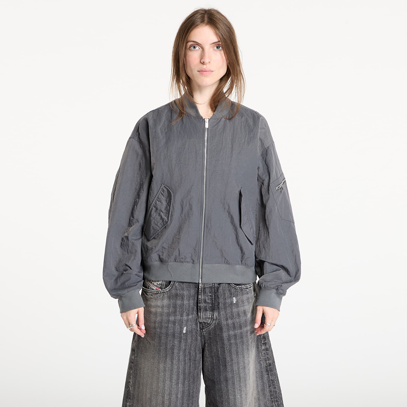Kabátok Jordan Flight Renegade Women's Jacket Iron Grey/ Lt Smoke Grey