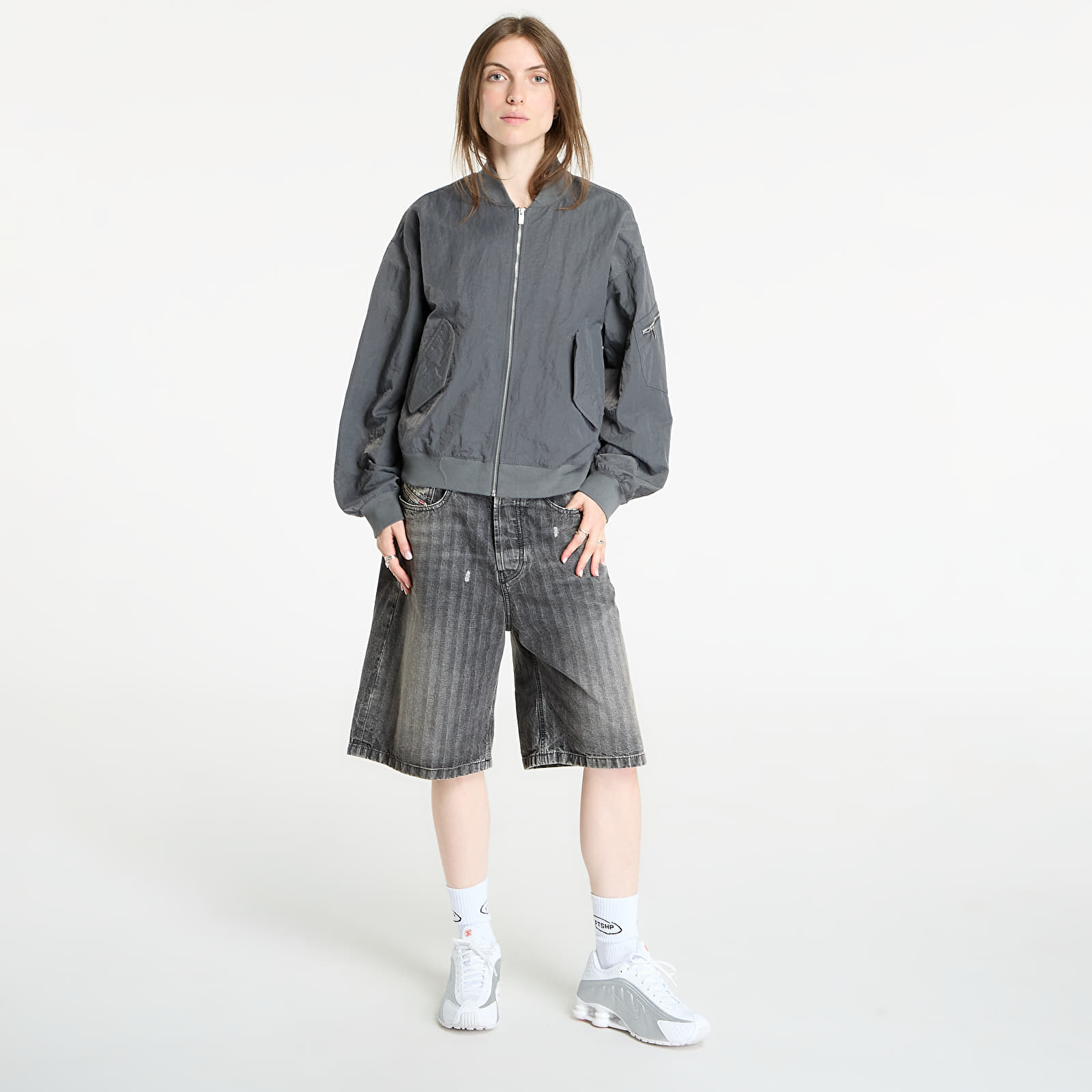 Kabátok Jordan Flight Renegade Women's Jacket Iron Grey/ Lt Smoke Grey