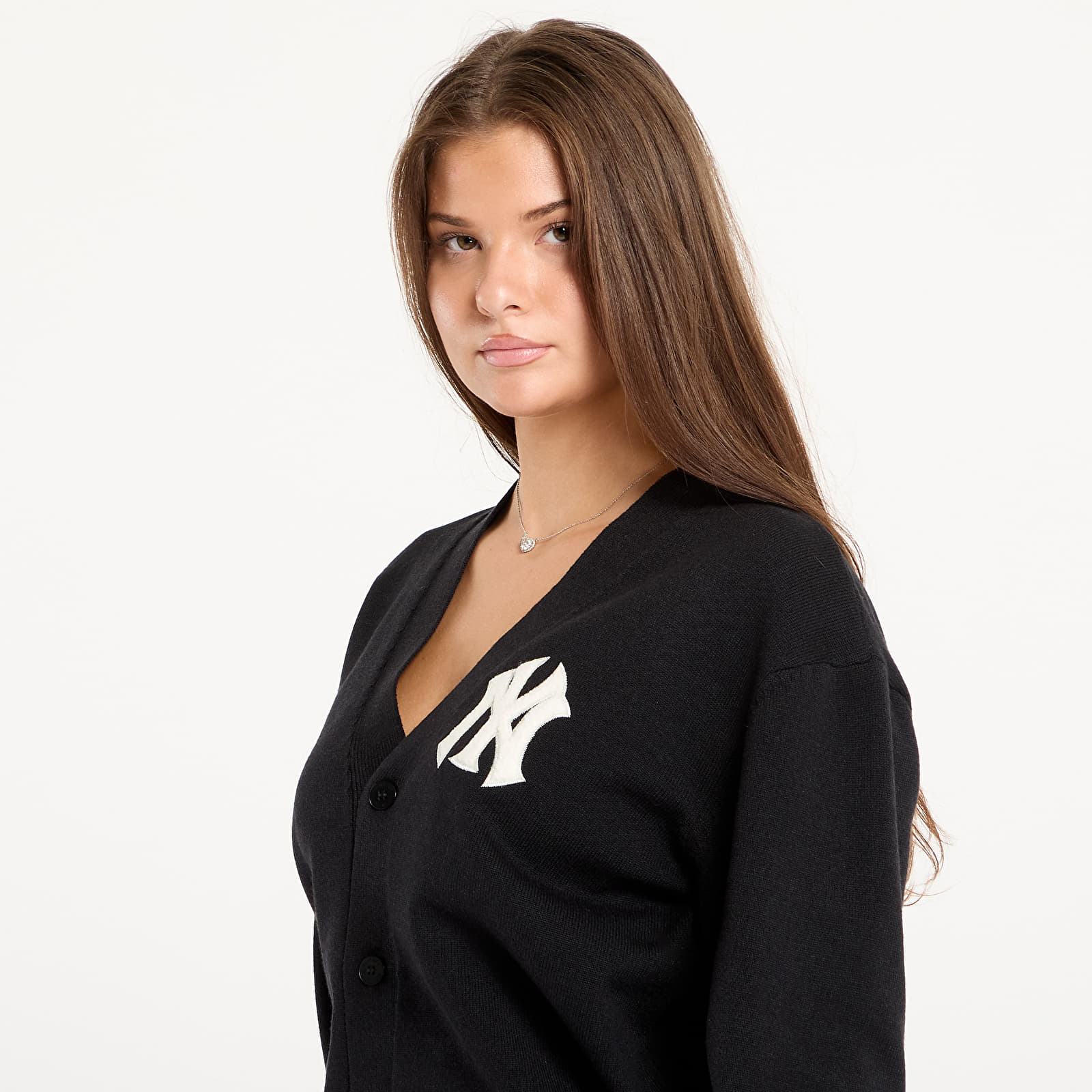 Férfi pulóverek New Era MLB Knit Cardigan New York Yankees UNISEX Black