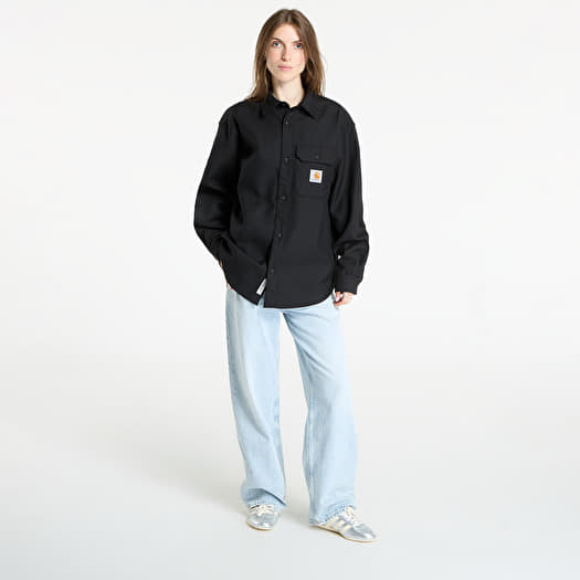 Carhartt WIP L/S Ray Shirt UNISEX Black Rigid | Footshop