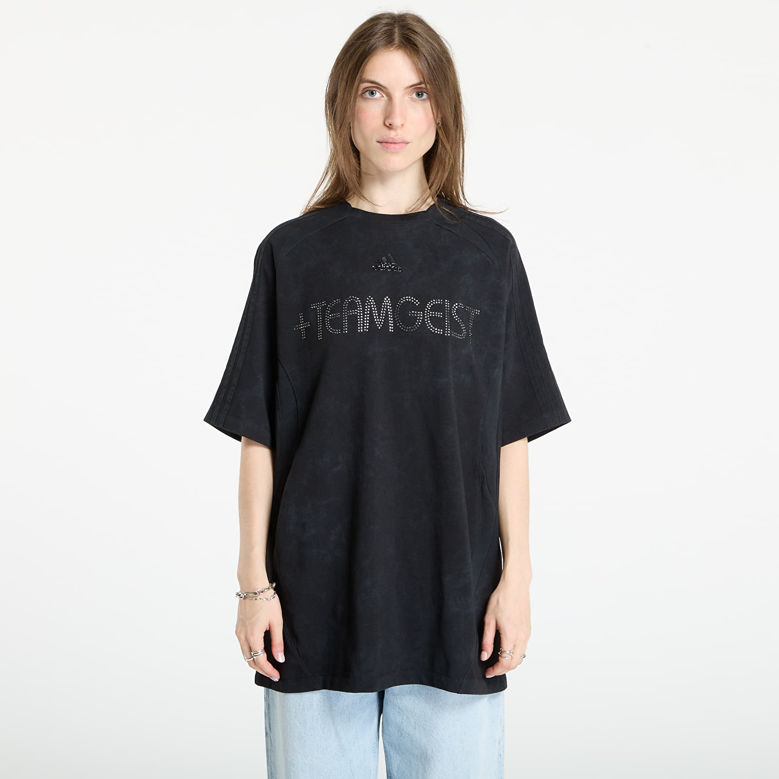 T-Shirts adidas Adilenium Season 4 Teamgeist Washed Rhinestone T-Shirt Black