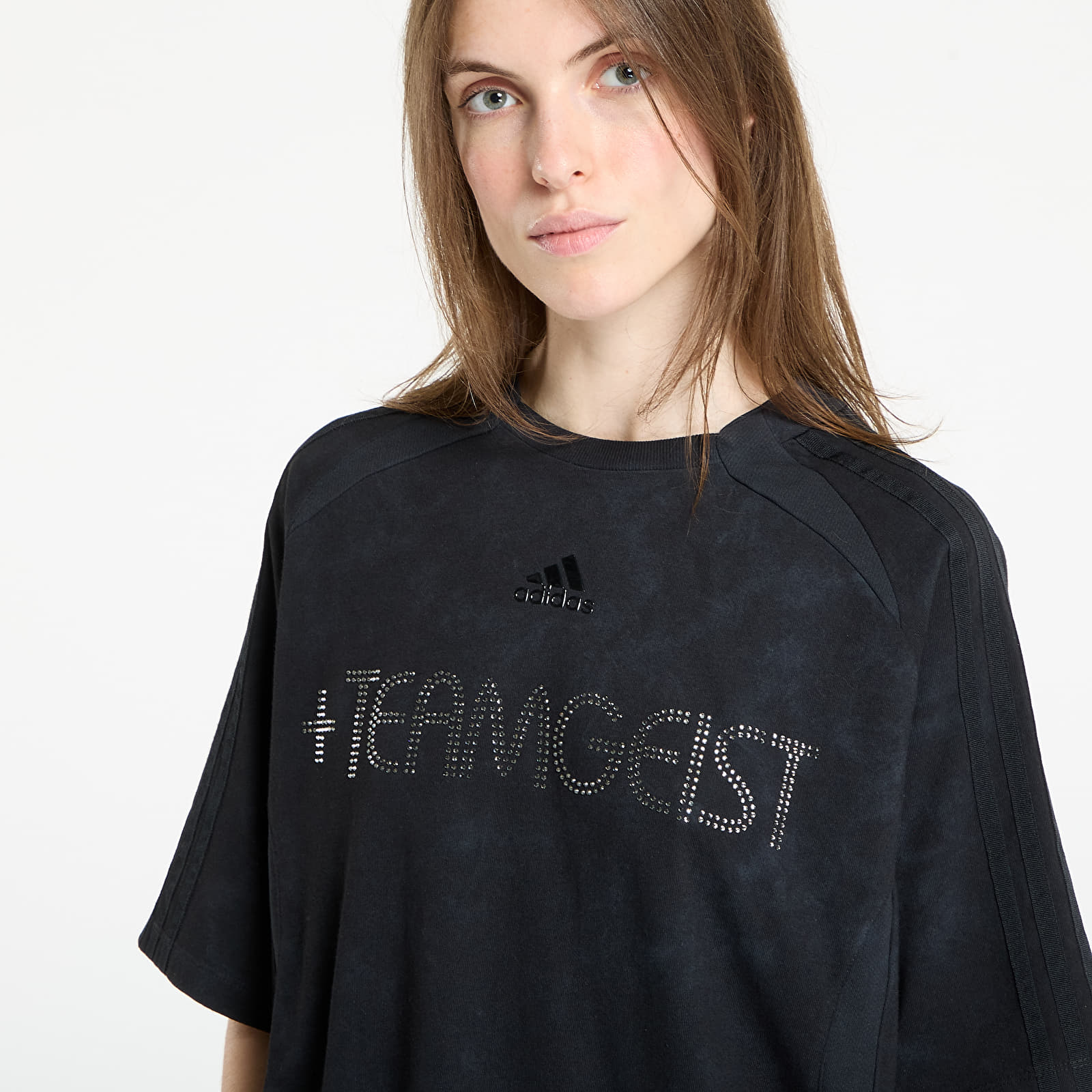 T-Shirts adidas Adilenium Season 4 Teamgeist Washed Rhinestone T-Shirt Black