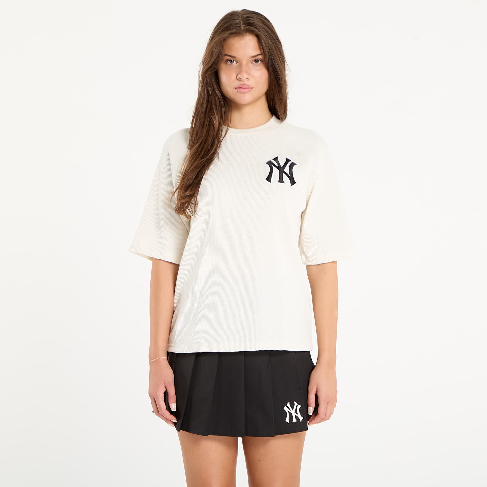 Men's T-shirts New Era MLB Waffle New York Yankees UNISEX Off White