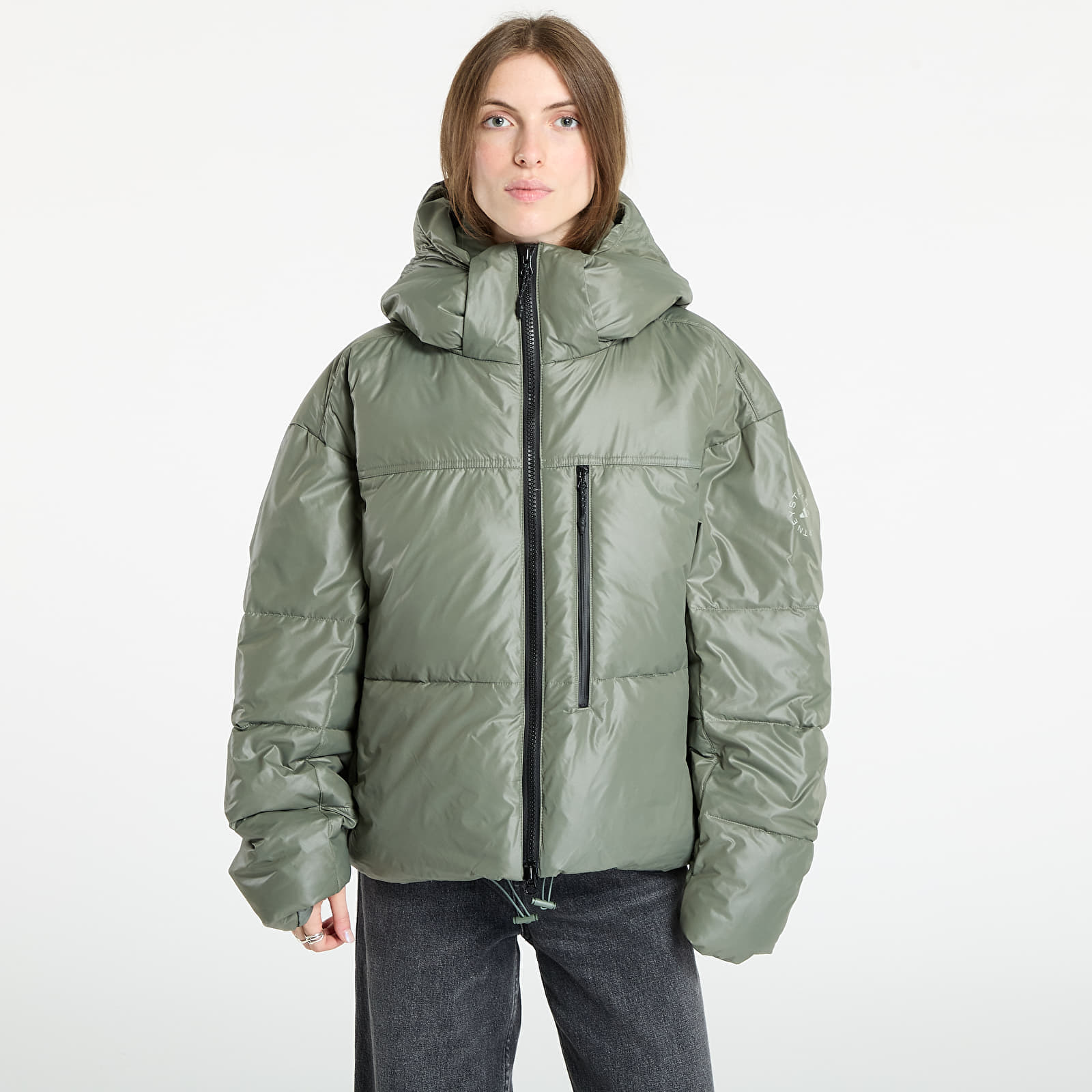 Jacheta adidas by Stella McCartney Short Padded Winter Jacket Stone Green XS