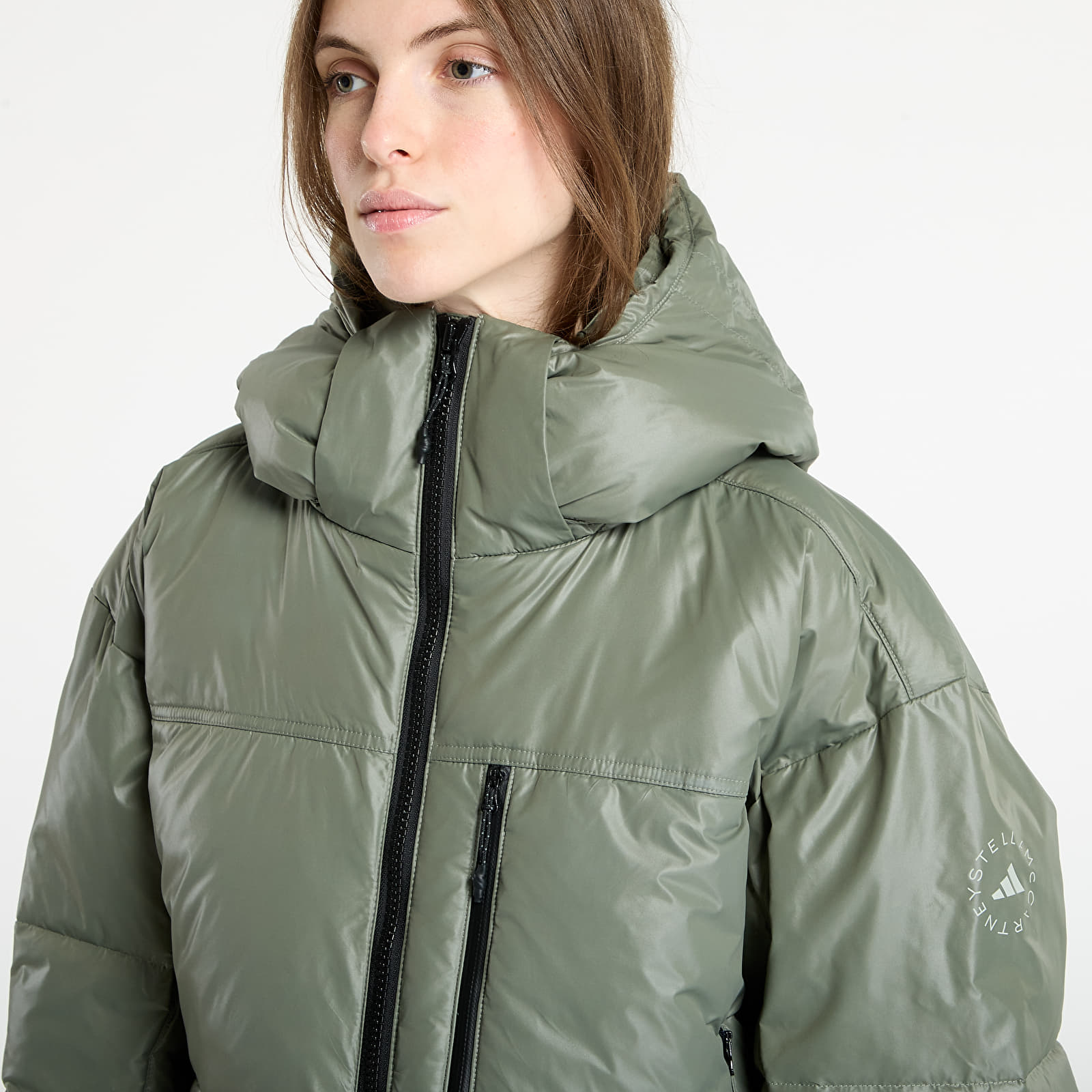 Pufferjakker adidas by Stella McCartney Short Padded Winter Jacket Stone Green