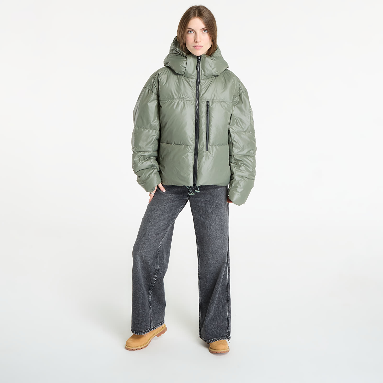 Pufferjakker adidas by Stella McCartney Short Padded Winter Jacket Stone Green