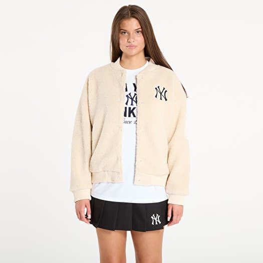 New Era MLB Sherpa Bomber New York Yankees Light Cream