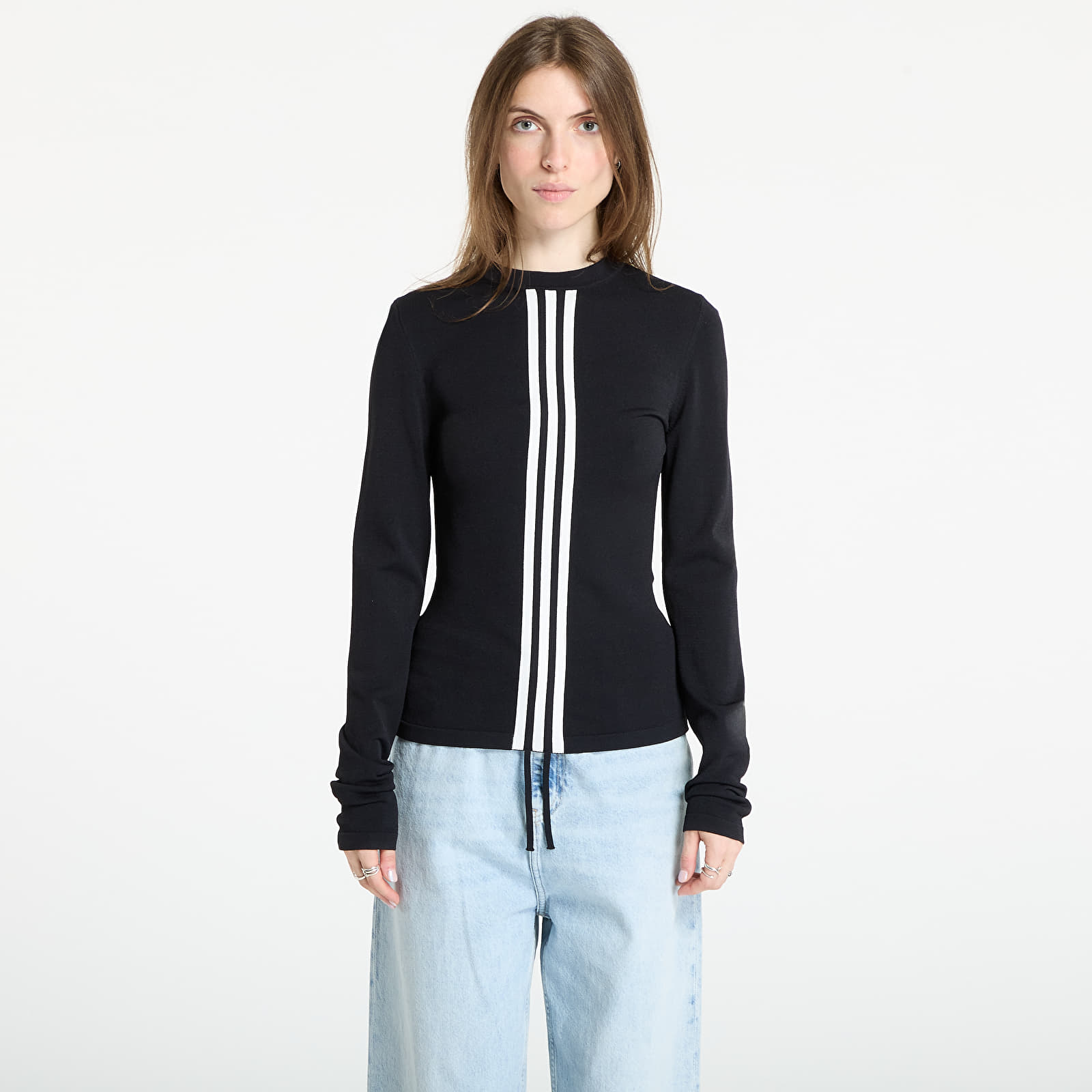 T-krekli Y-3 Fitted Long Sleeve Cinch Black
