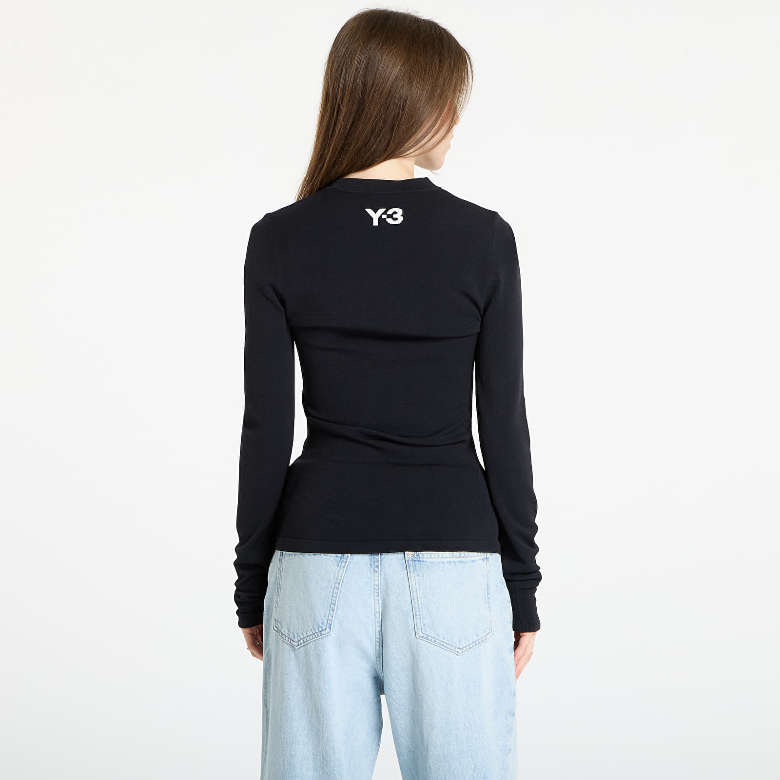 T-krekli Y-3 Fitted Long Sleeve Cinch Black