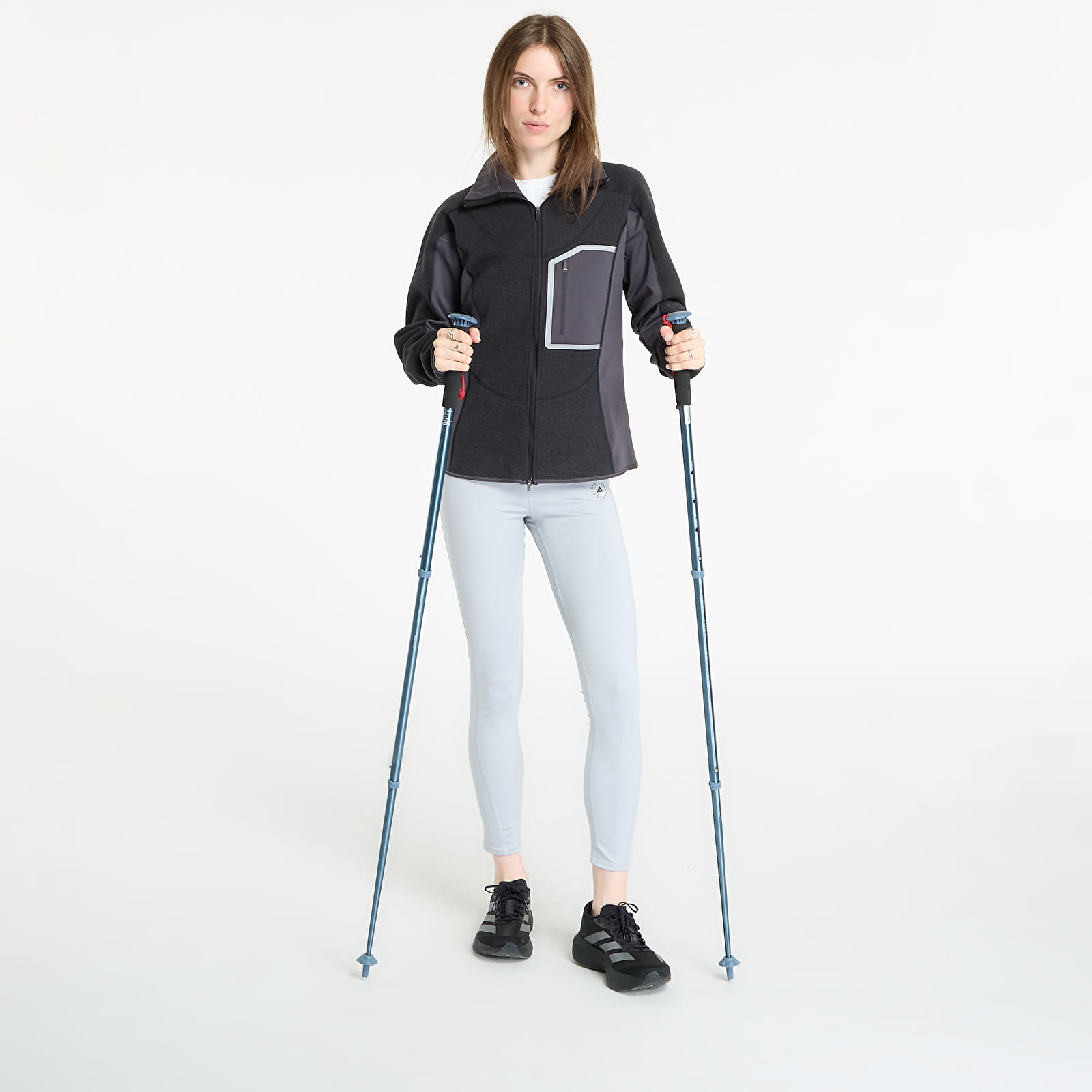 Hoodies en truien adidas By Stella McCartney CLIMAWARM Running Full-Zip Midlayer Black/ Utility Black