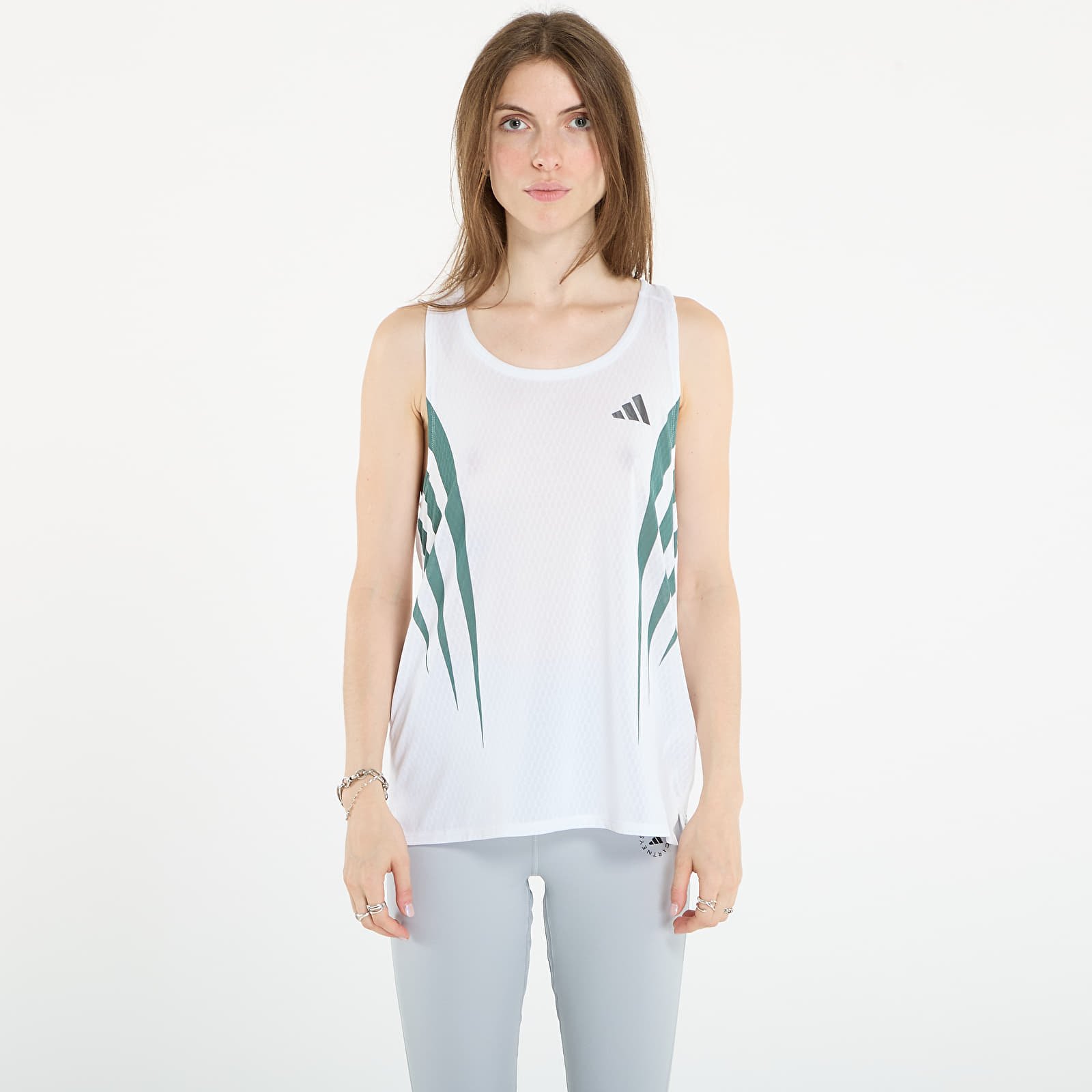 Leibchen adidas Adizero Archive Running Singlet White