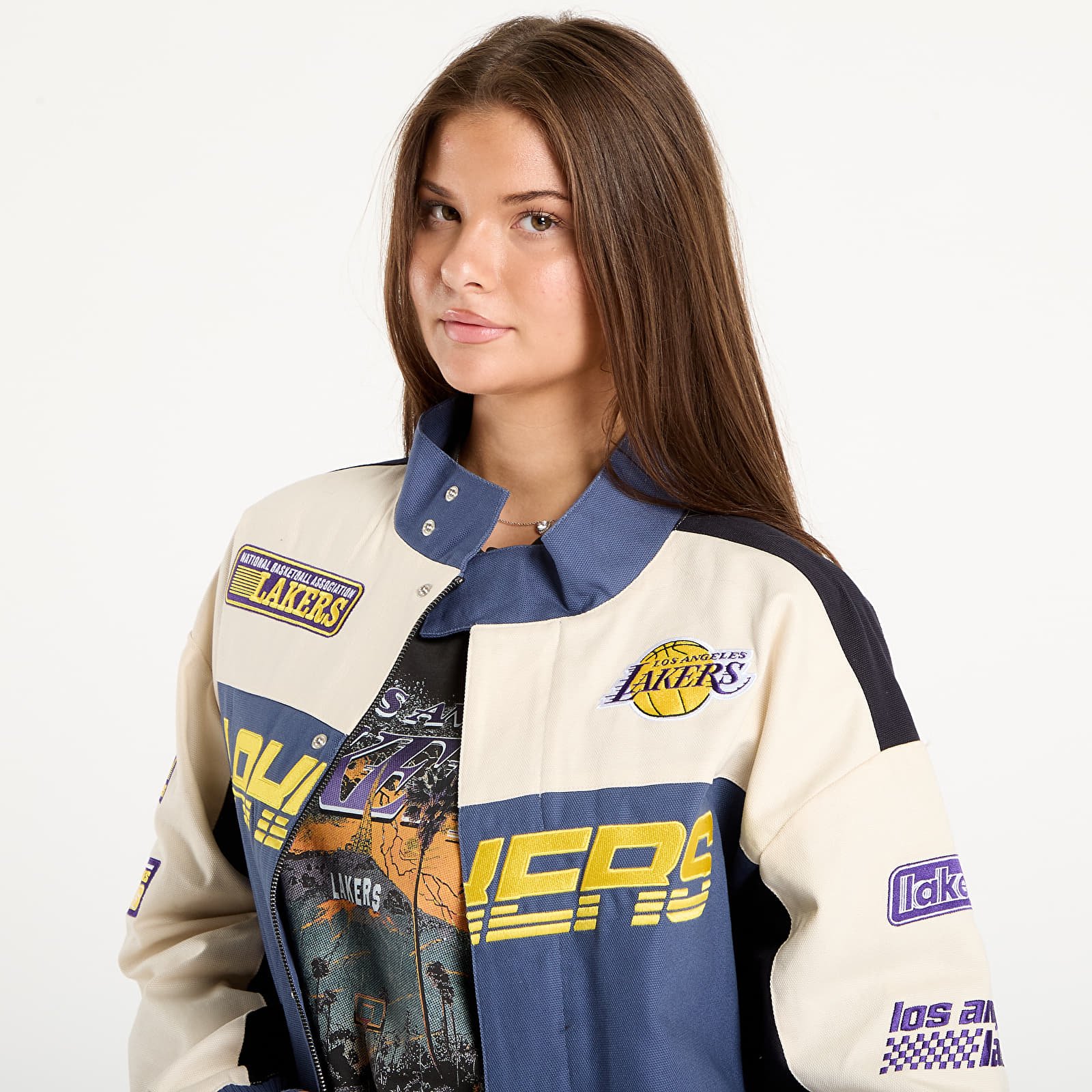 Férfi kabátok New Era NBA Motorsport Los Angeles Lakers UNISEX Min