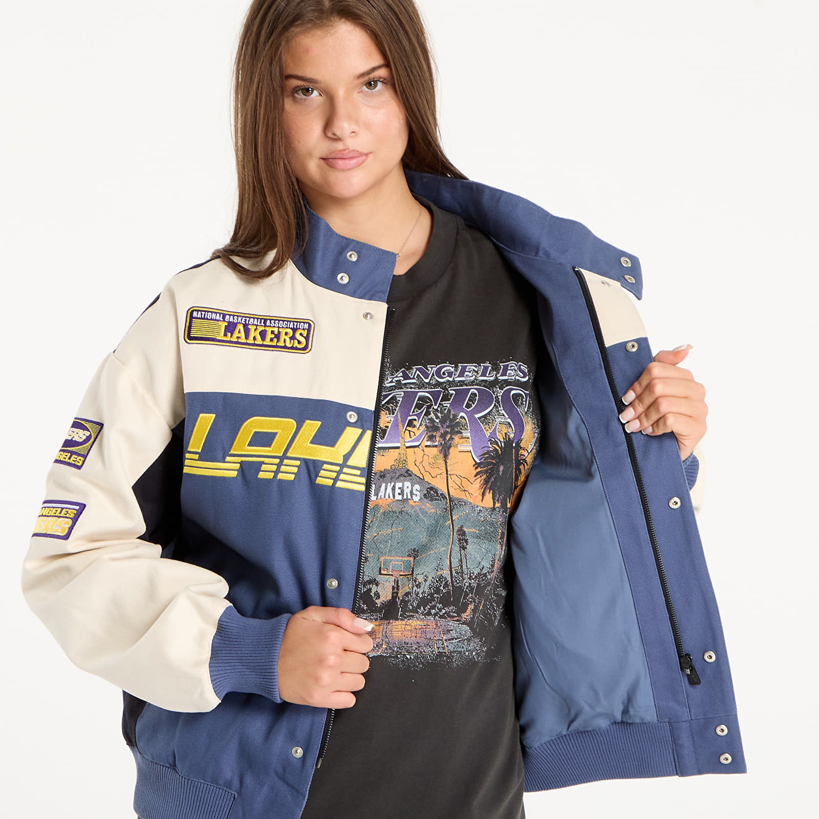 Férfi kabátok New Era NBA Motorsport Los Angeles Lakers UNISEX Min