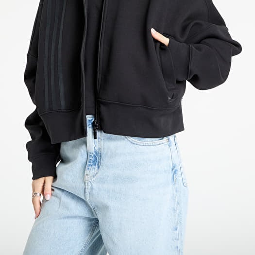 Hoodies and sweatshirts adidas Off Placed 3-Stripes Zip Up Black