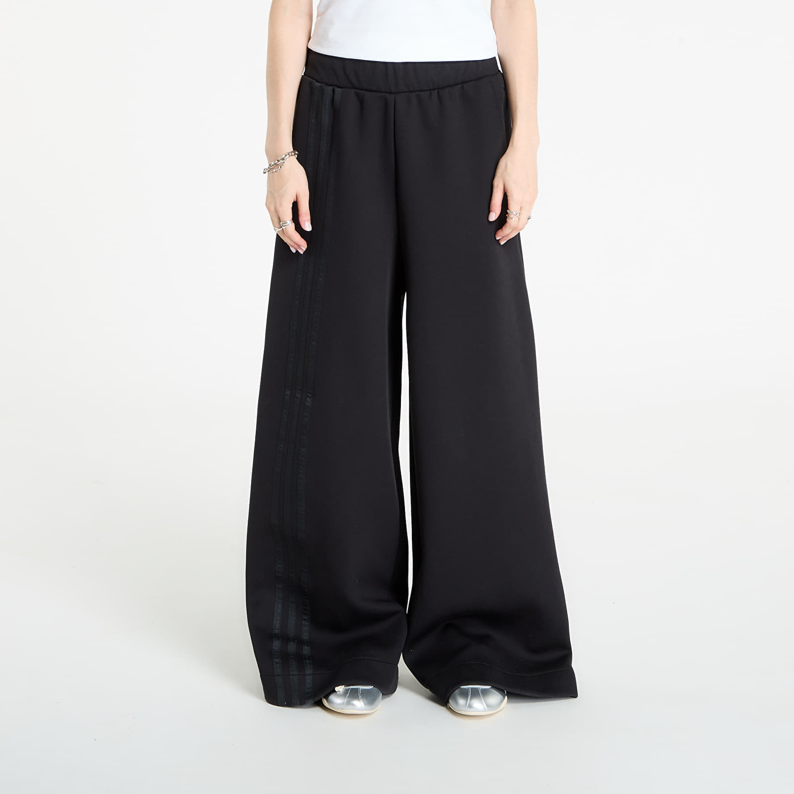 Nadrágok adidas Off Placed 3-Stripes Wide Pant Black XS