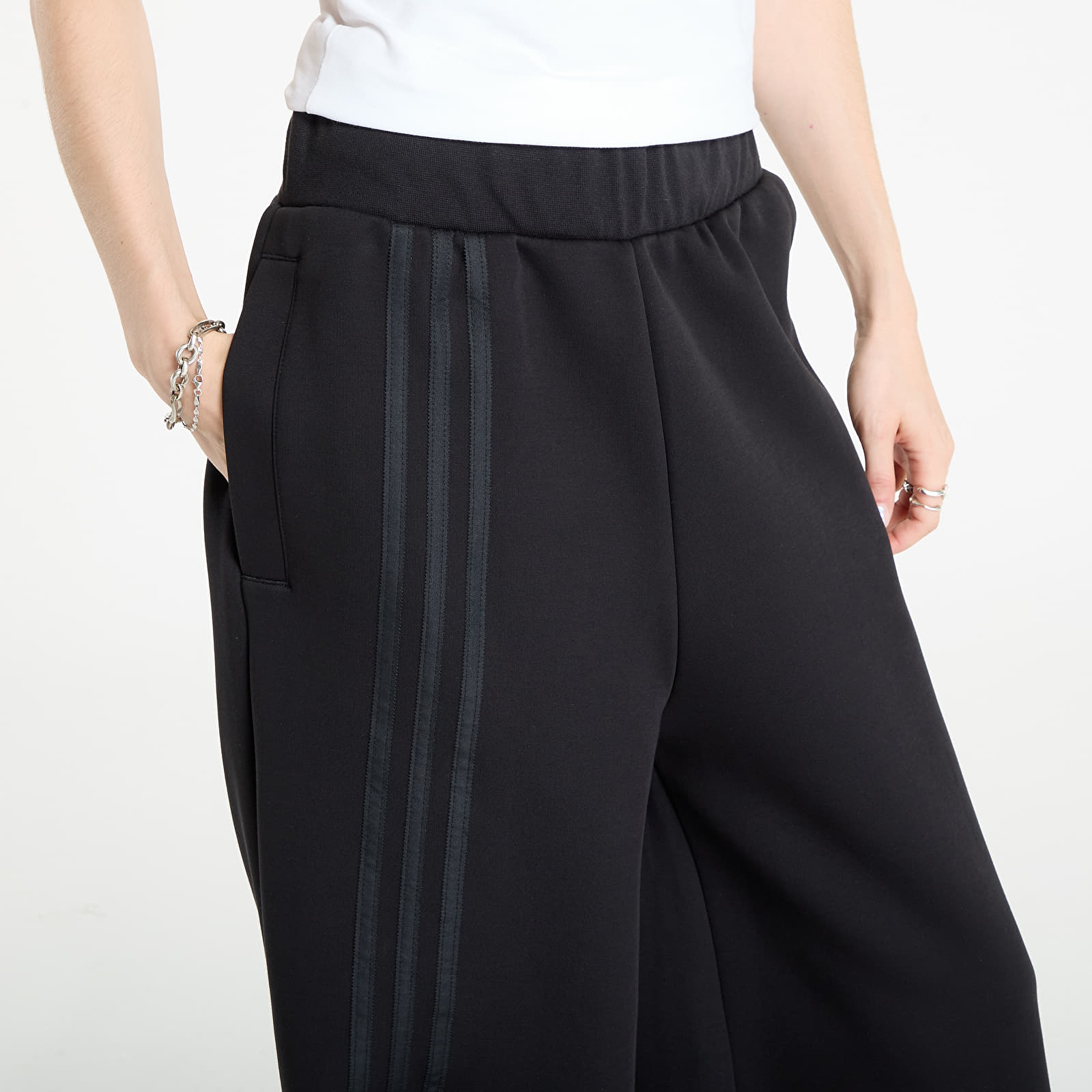 Pants adidas Off Placed 3-Stripes Wide Pant Black
