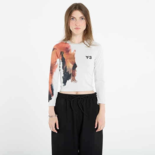 T-krekls Y-3 Crop Longsleeve T-Shirt Orbit Grey