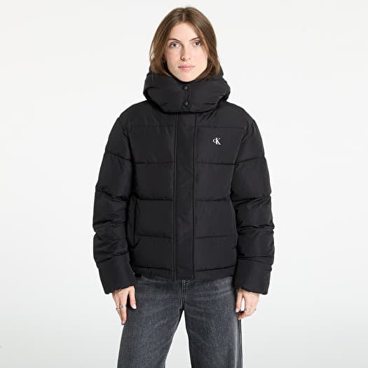 Calvin Klein Jeans Matte Monologo Short Jacket Black