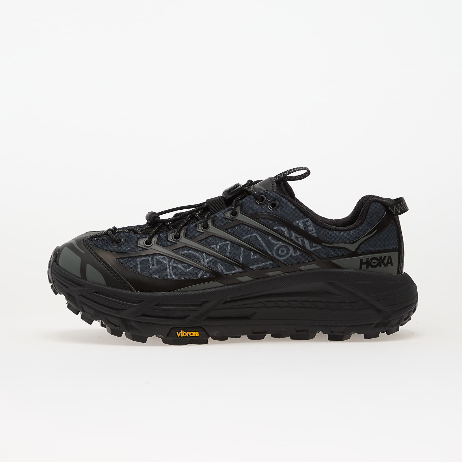 Levně Tenisky Hoka® U Mafate Three2 Wordmark Black/ Outer Orbit