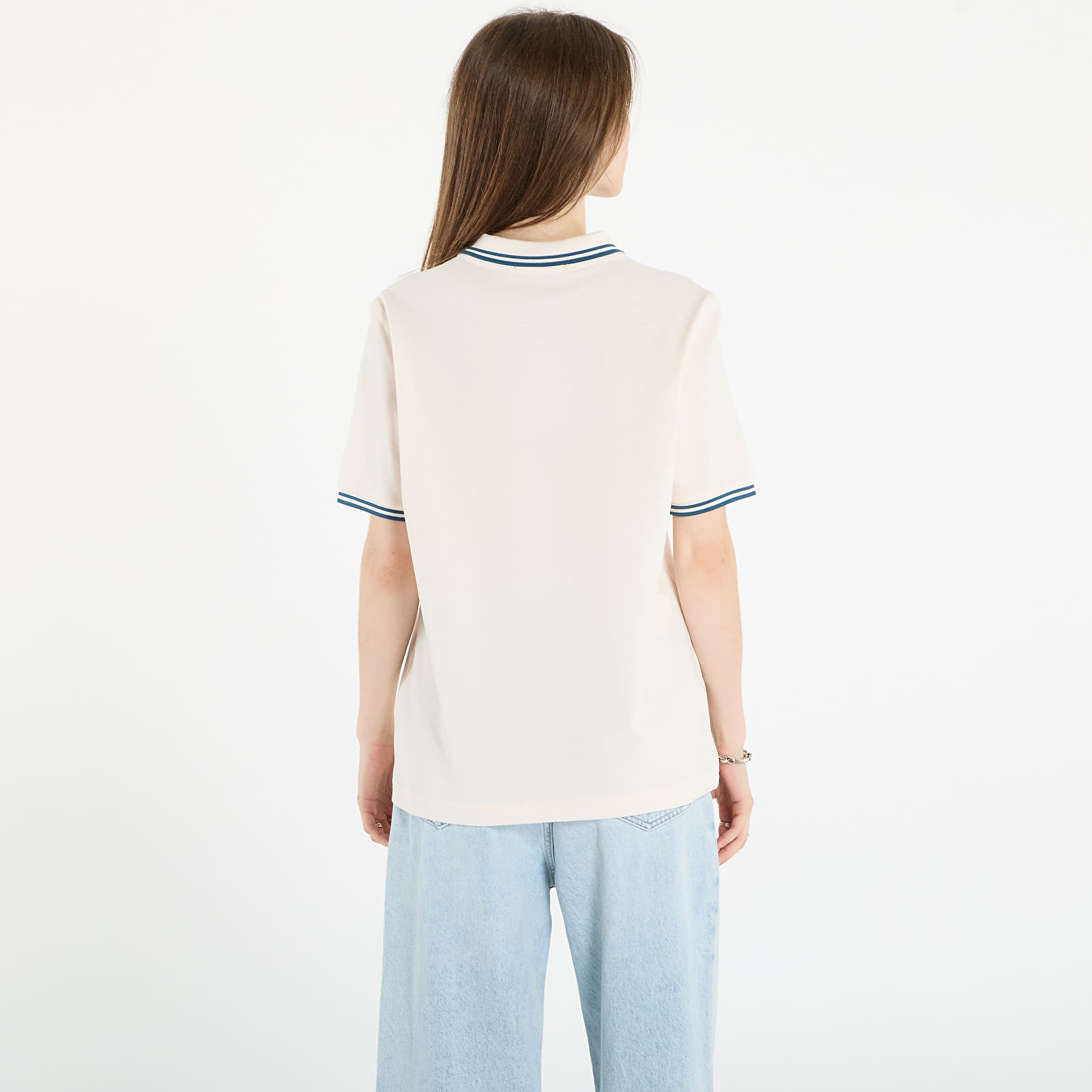Women's T-shirts FRED PERRY Twin Tipped Fred Perry Shirt Silky Peach/ Dark Petrol