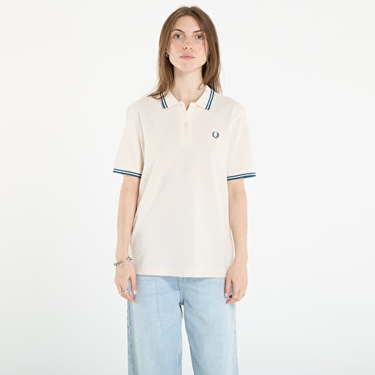 FRED PERRY Twin Tipped Fred Perry Shirt Silky Peach/ Dark Petrol