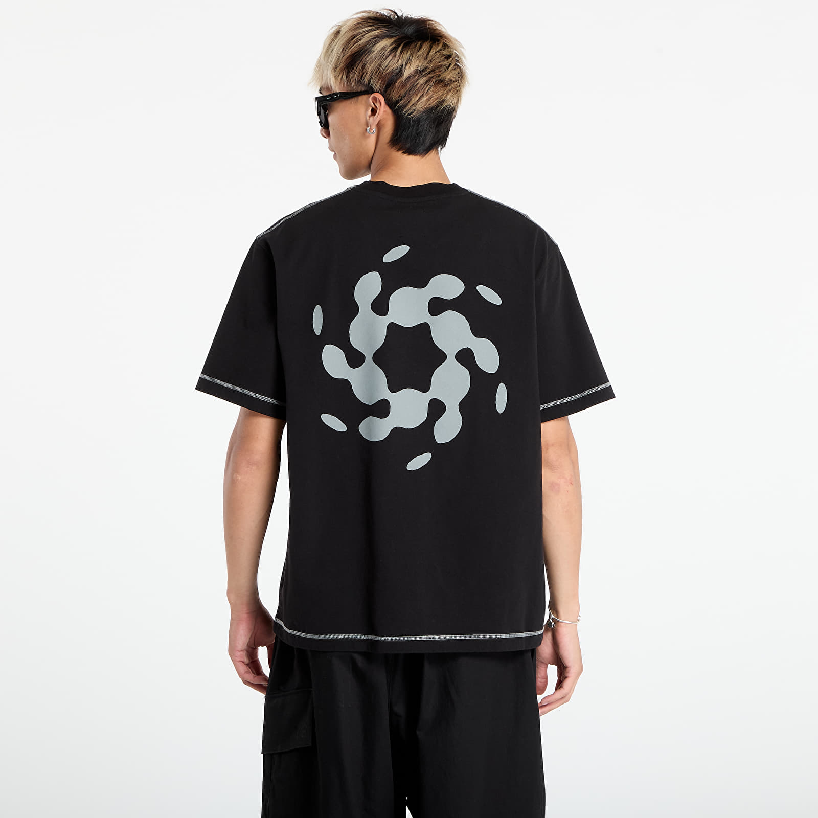 T-shirts ROA Info Stitch Organic T-Shirt Black