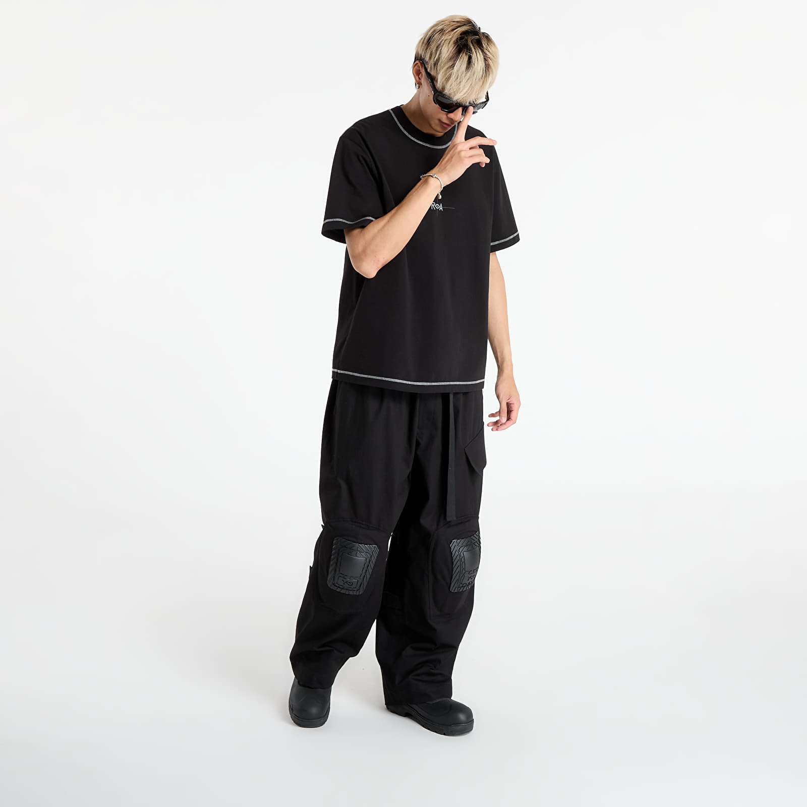 T-shirts ROA Info Stitch Organic T-Shirt Black
