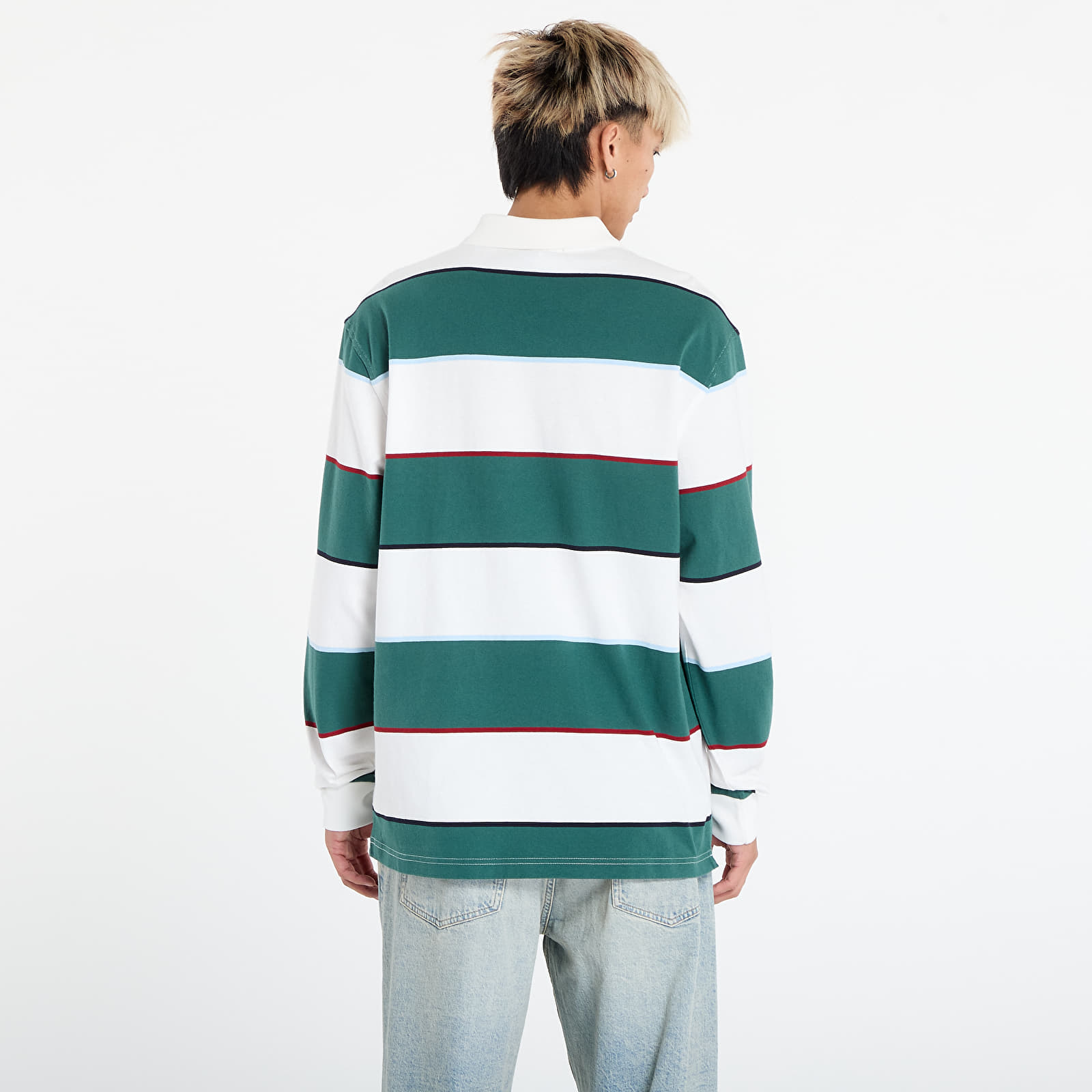 T-särgid FRED PERRY Hw Jersey Striped Polo Shirt Snow White
