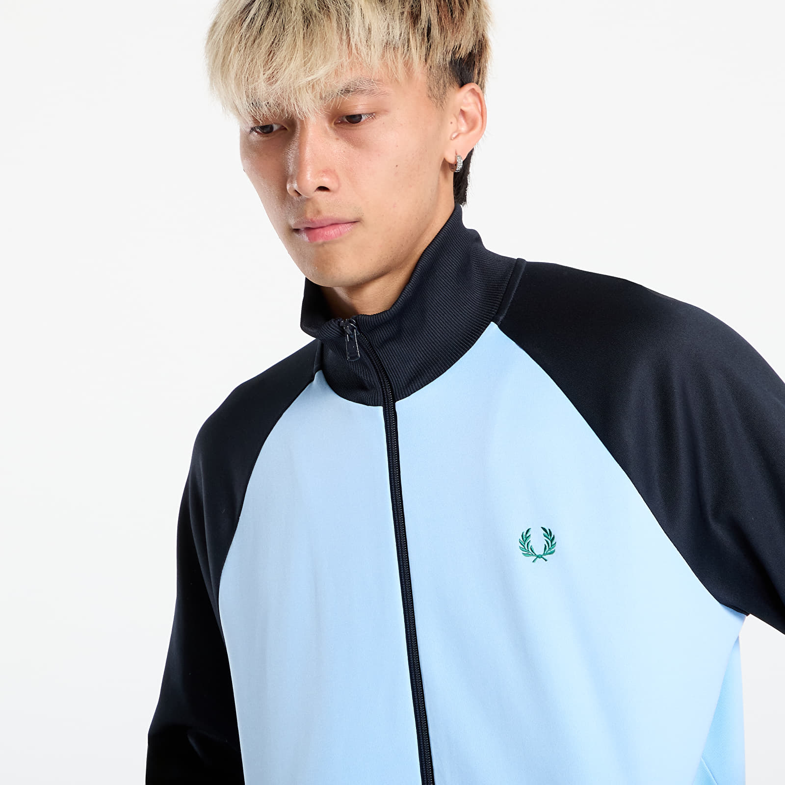 Bluzy FRED PERRY Contrast Sleeve Track Jacket Track Blue/ Navy