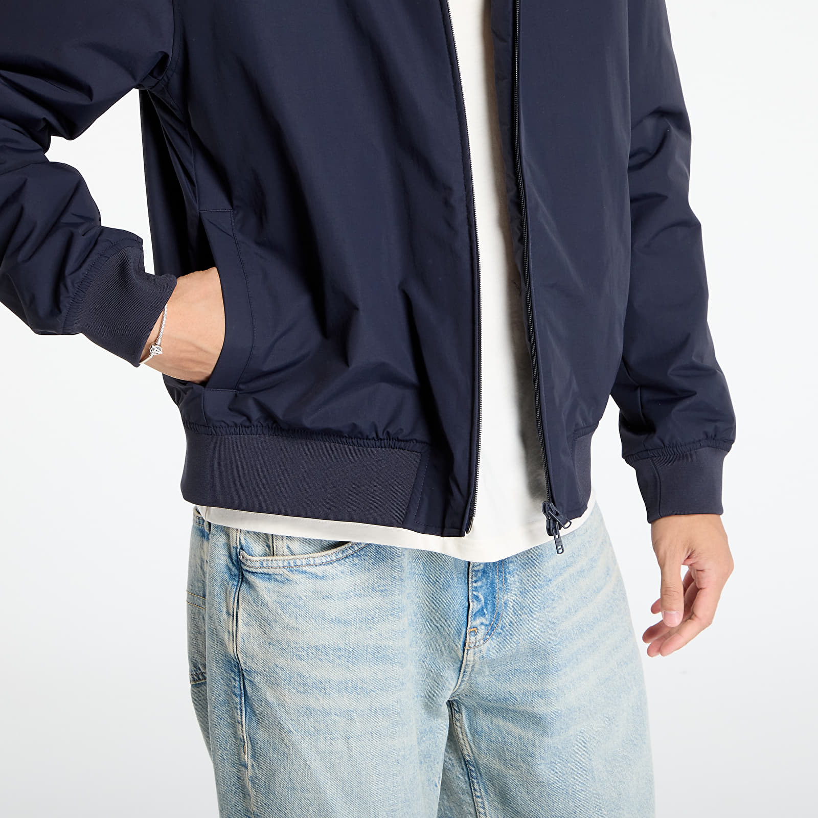 Puchówki FRED PERRY Hooded Brentham Jacket Navy