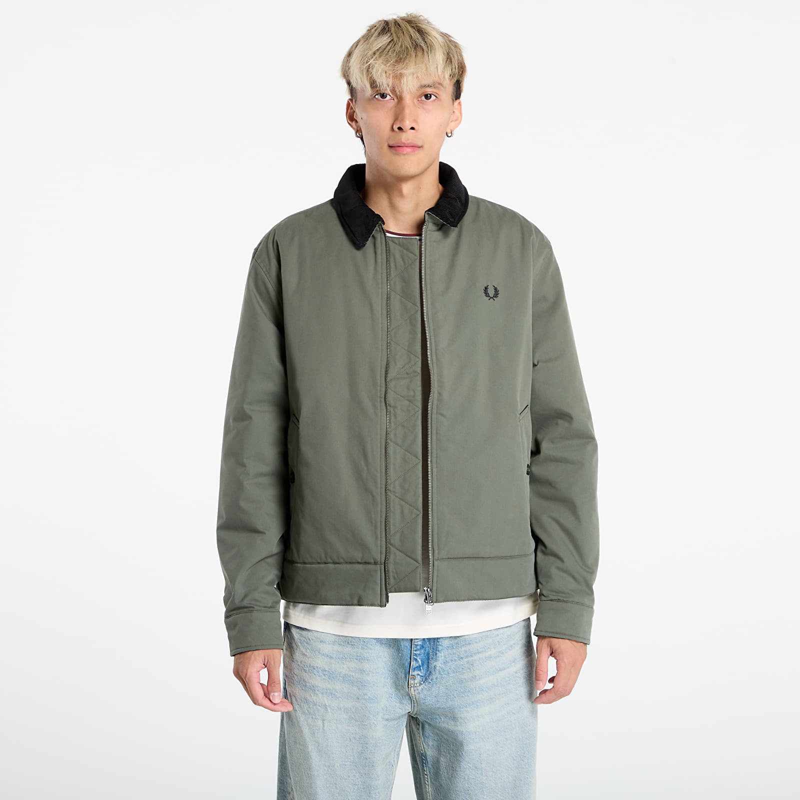 Jachetă FRED PERRY Cotton Caban Jacket Laurel W Grn XL