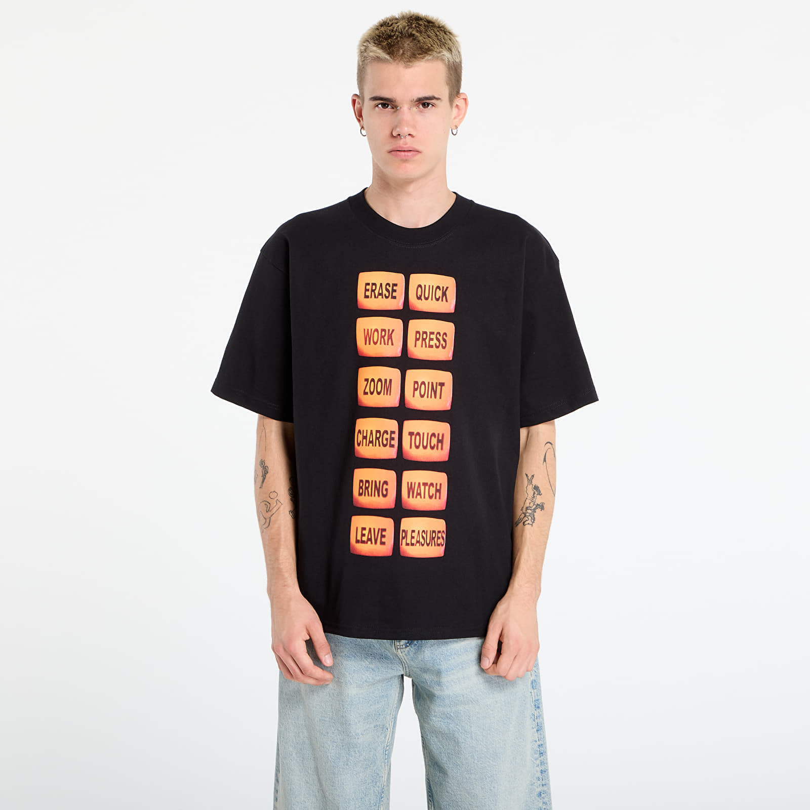 Тениска PLEASURES Technologic T-Shirt Black M