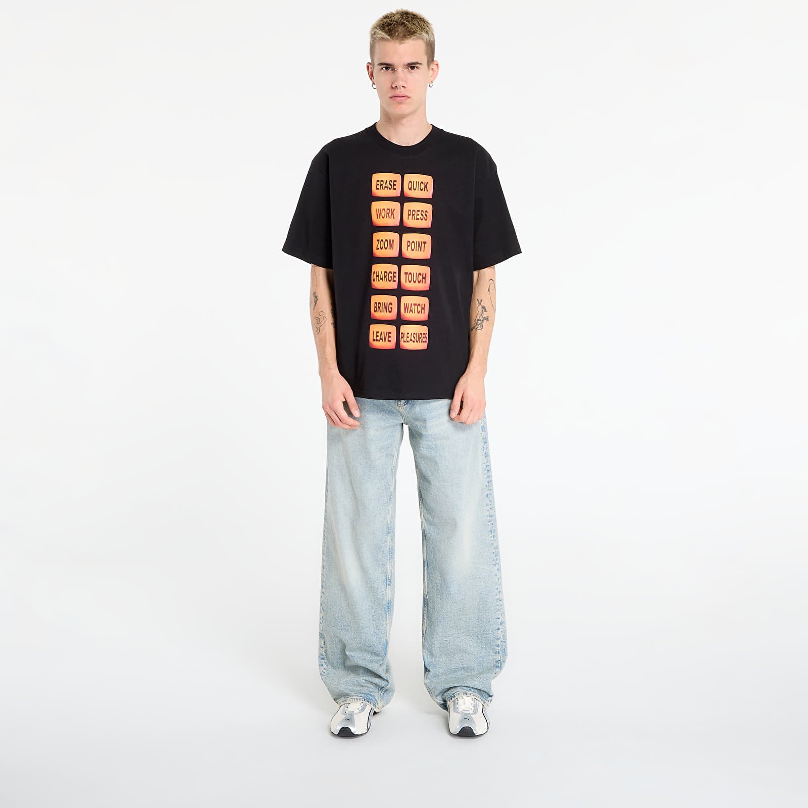 T-shirts PLEASURES Technologic T-Shirt Black