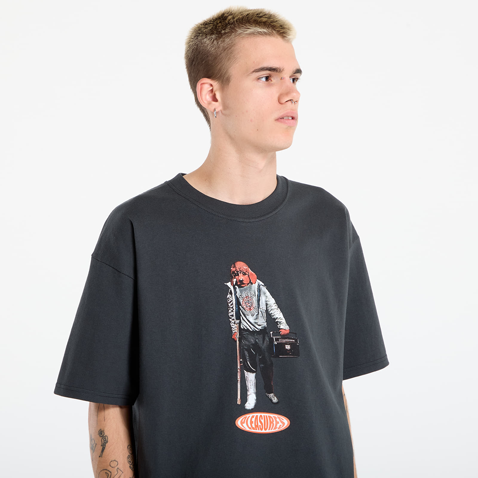 T-shirts PLEASURES Daft Punk T-Shirt Faded Black