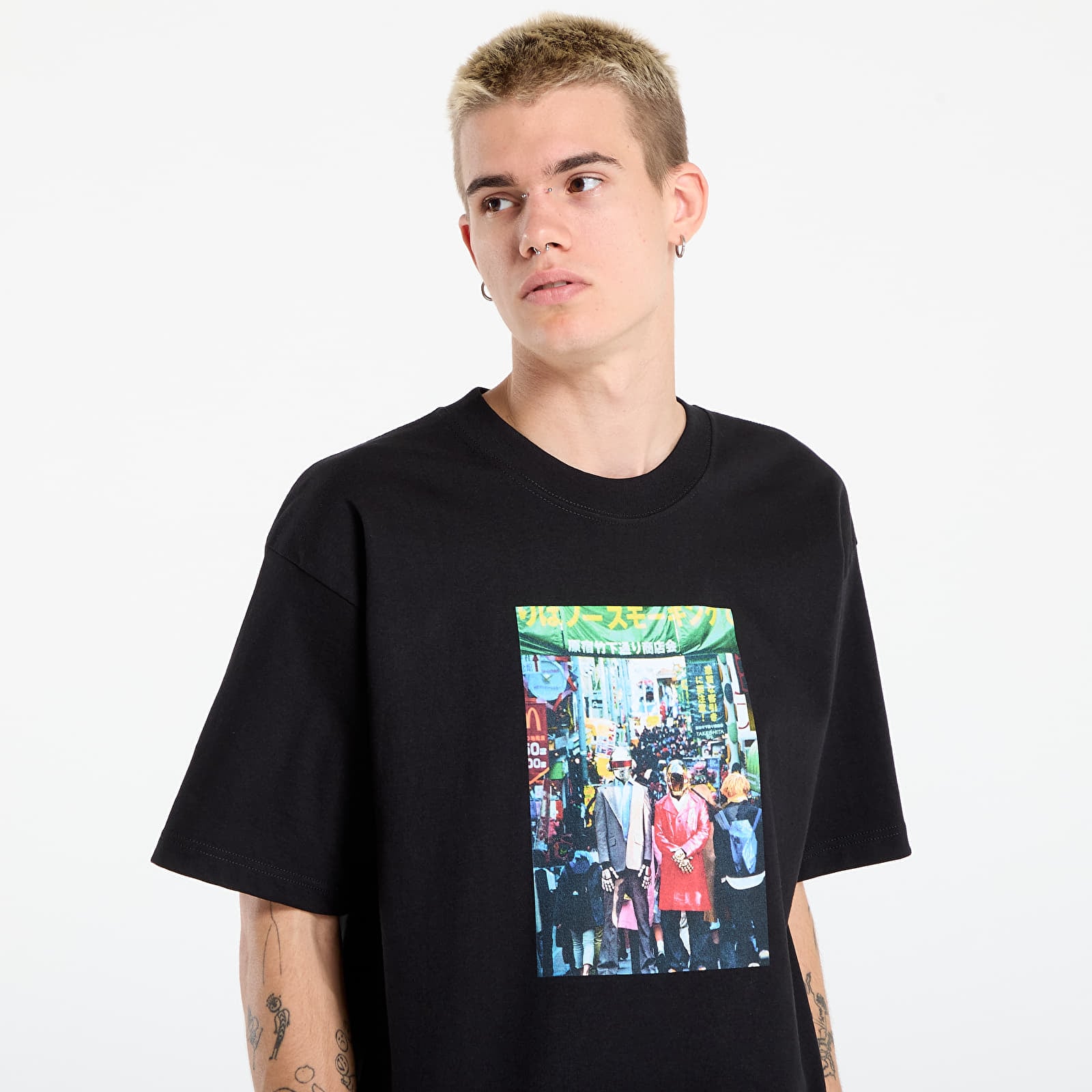 T-Shirts PLEASURES Harajuku T-Shirt Black