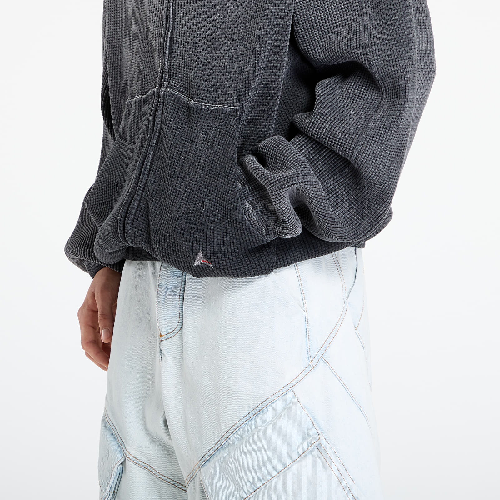 Φούτερ ROA Bee Sun Faded Waffle Zip Up Hoodie Black