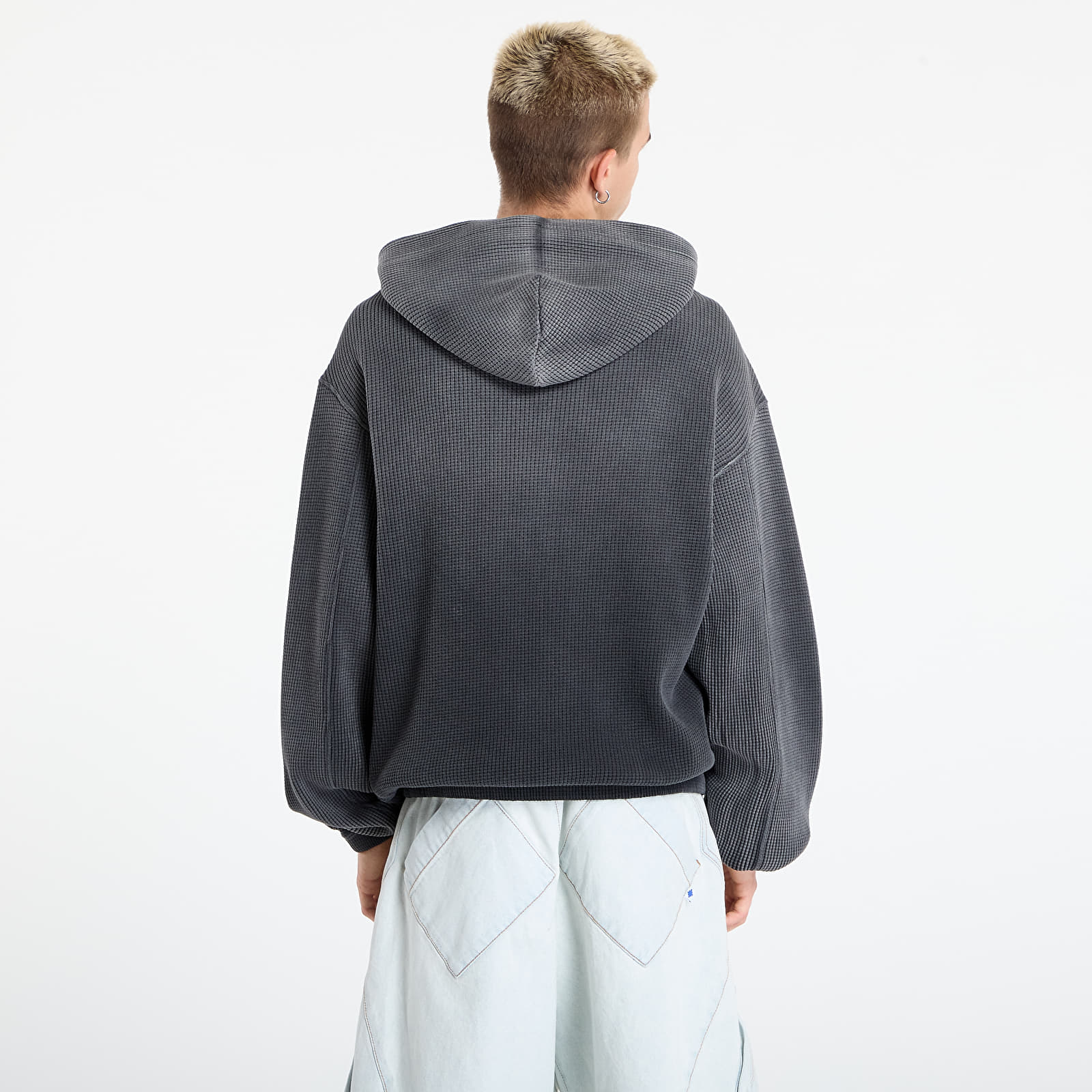 Φούτερ ROA Bee Sun Faded Waffle Zip Up Hoodie Black
