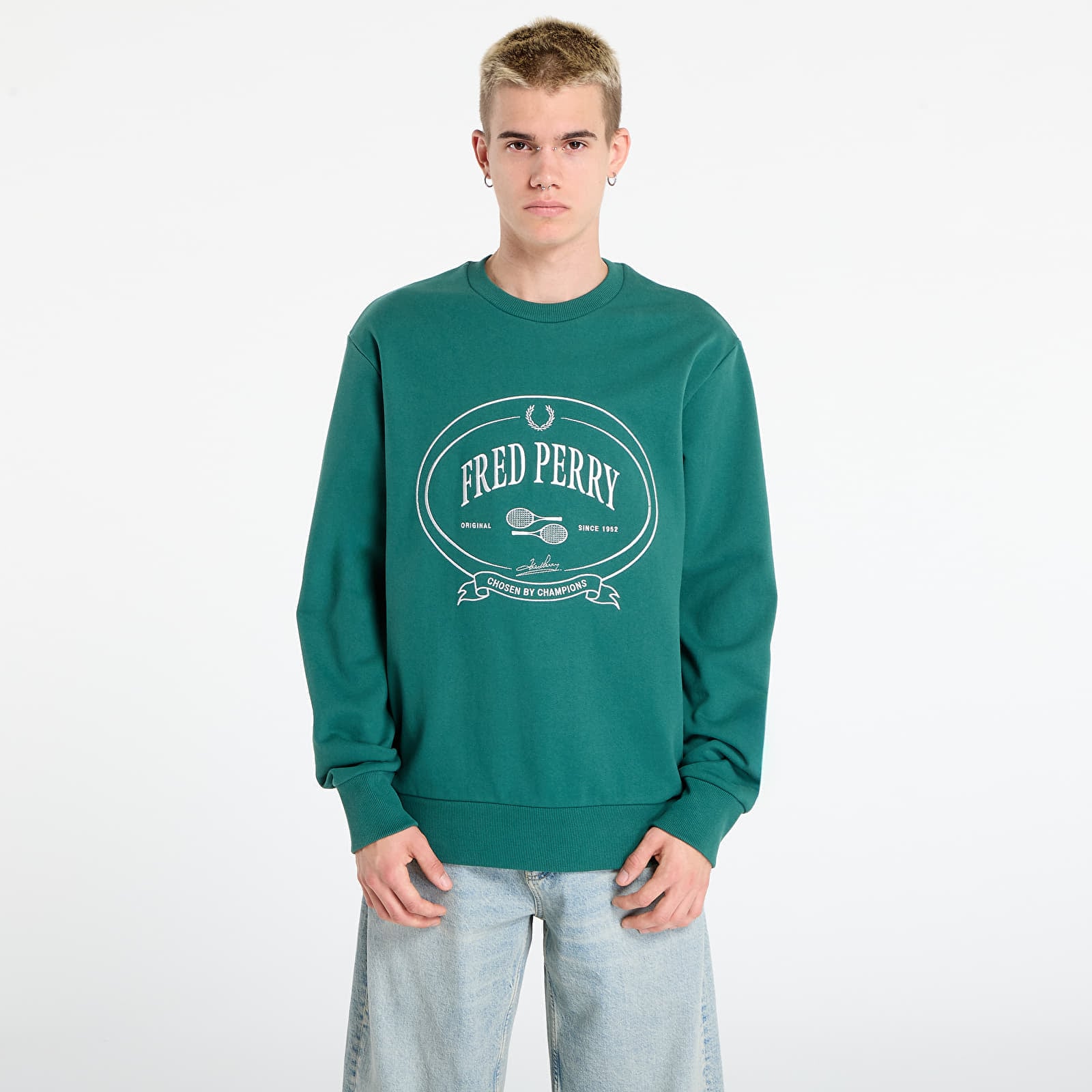 Sweatshirt FRED PERRY Chosen By Champions Sweatshirt Sport Green M