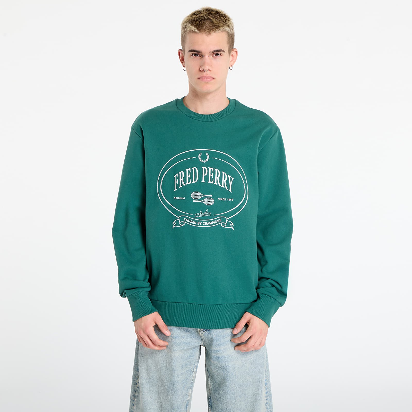 Hoodies and sweatshirts FRED PERRY Chosen By Champions Sweatshirt Sport Green