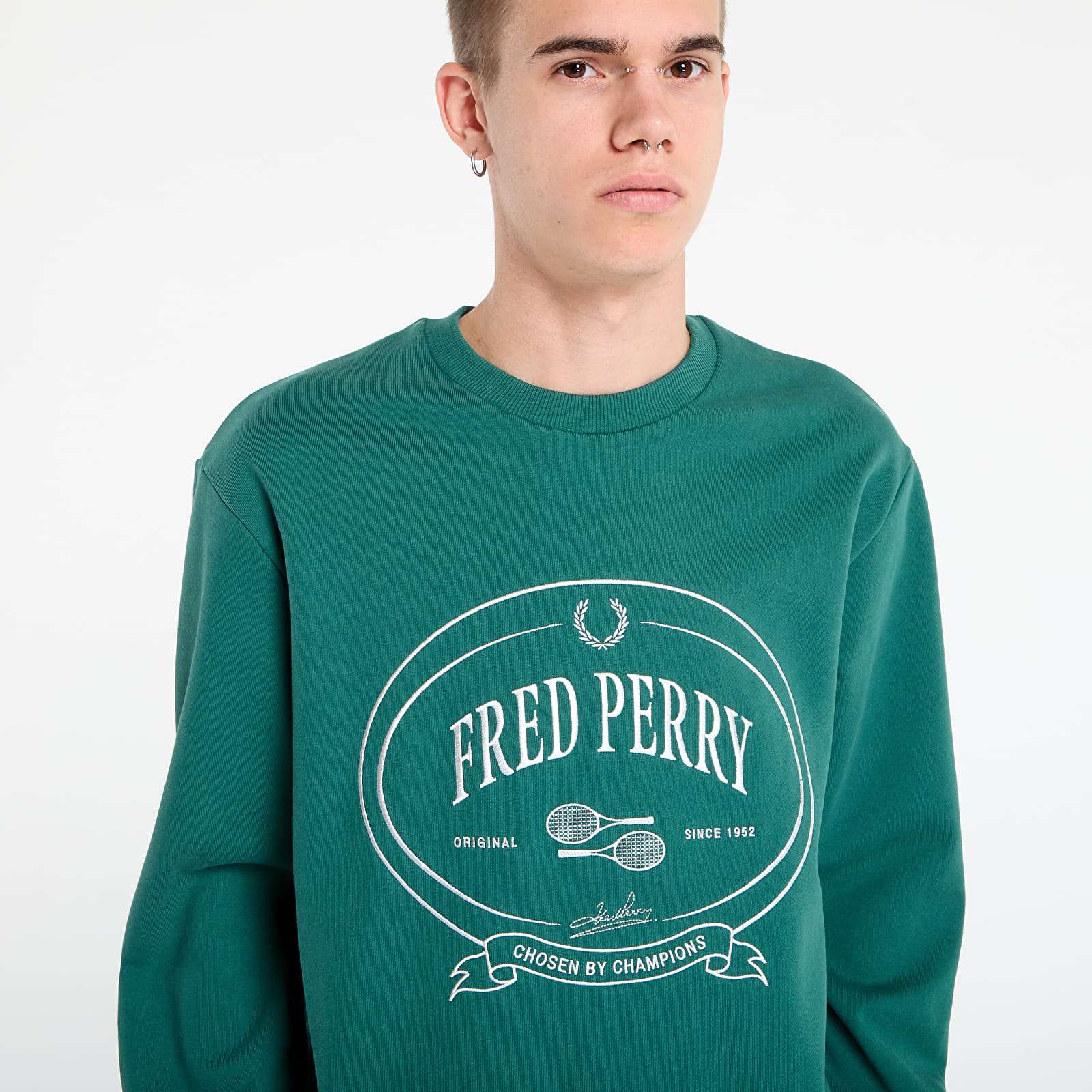 Hoodies and sweatshirts FRED PERRY Chosen By Champions Sweatshirt Sport Green