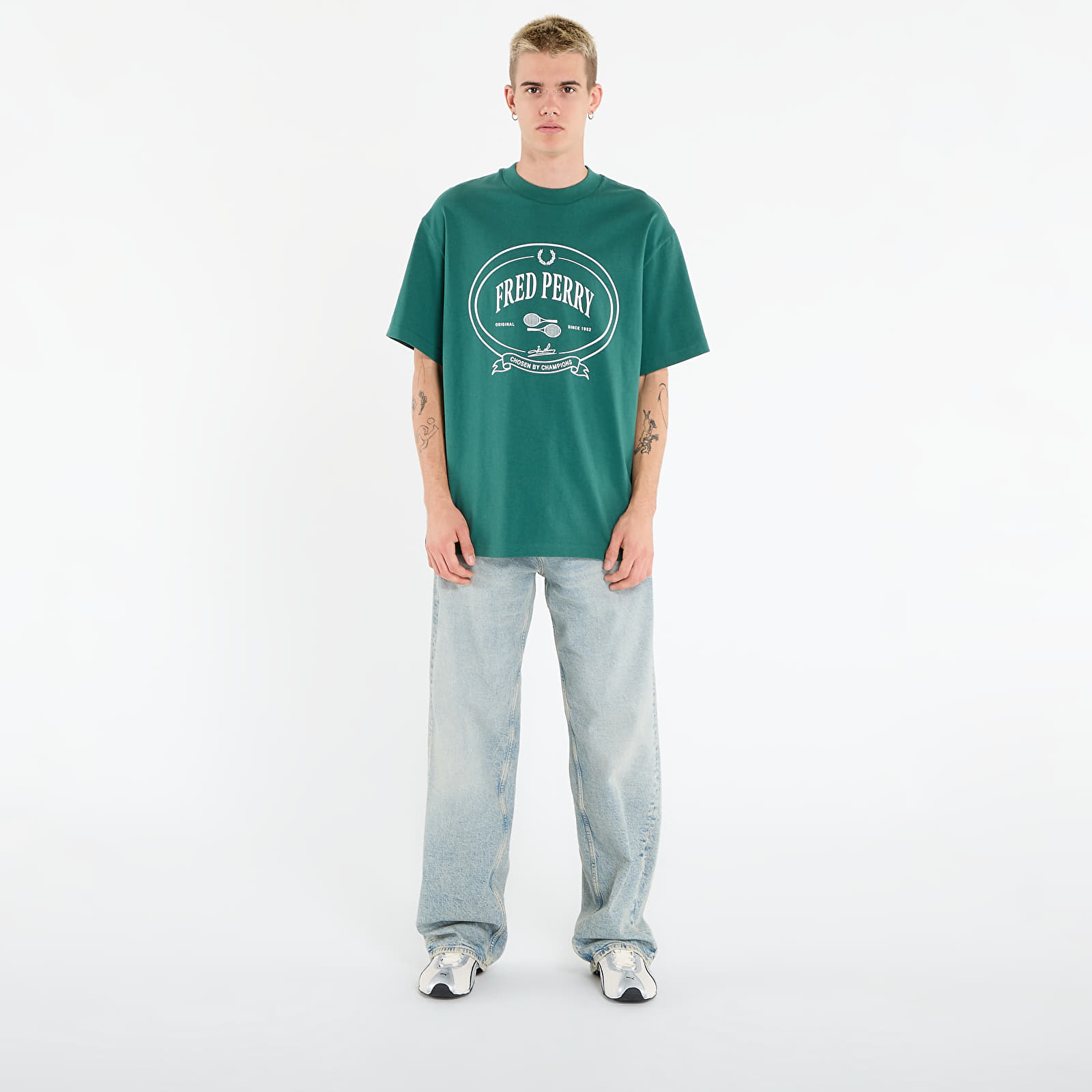 T-särgid FRED PERRY Chosen By Champions T-Shirt Sport Green