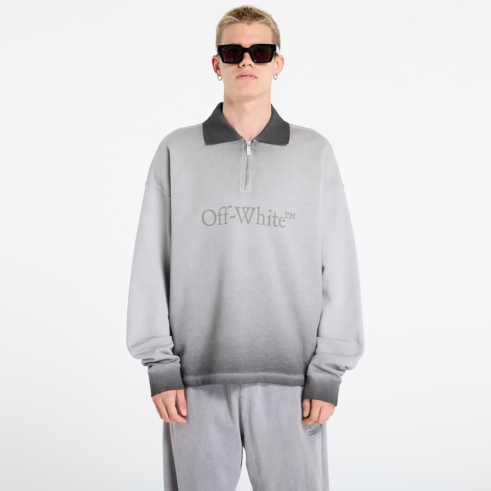Sweatshirt Off-White Laundry Fleece L/S Polo Degradé Black XL