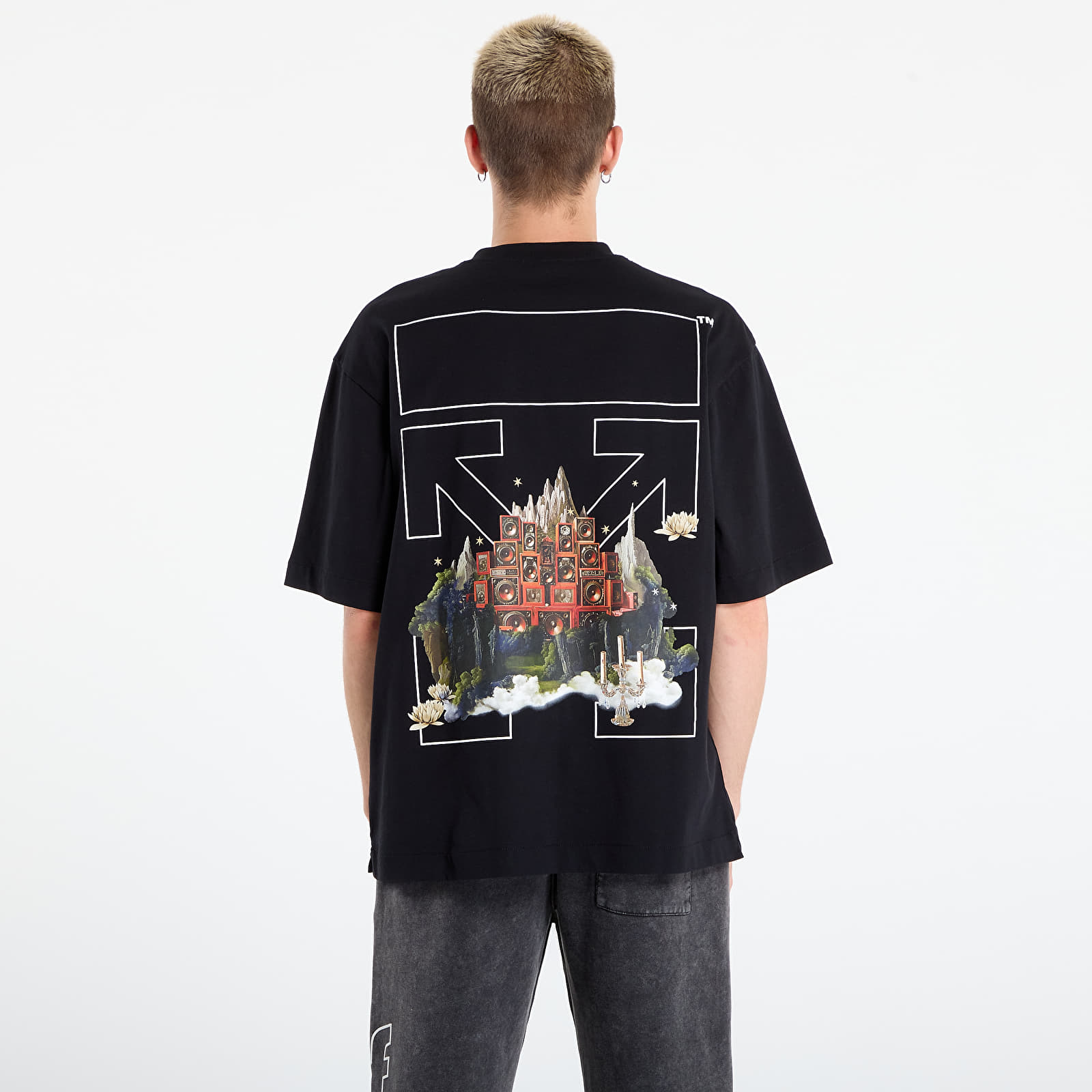 T-shirts Off-White Landscape Arrow Skate S/S Tee Black/ White
